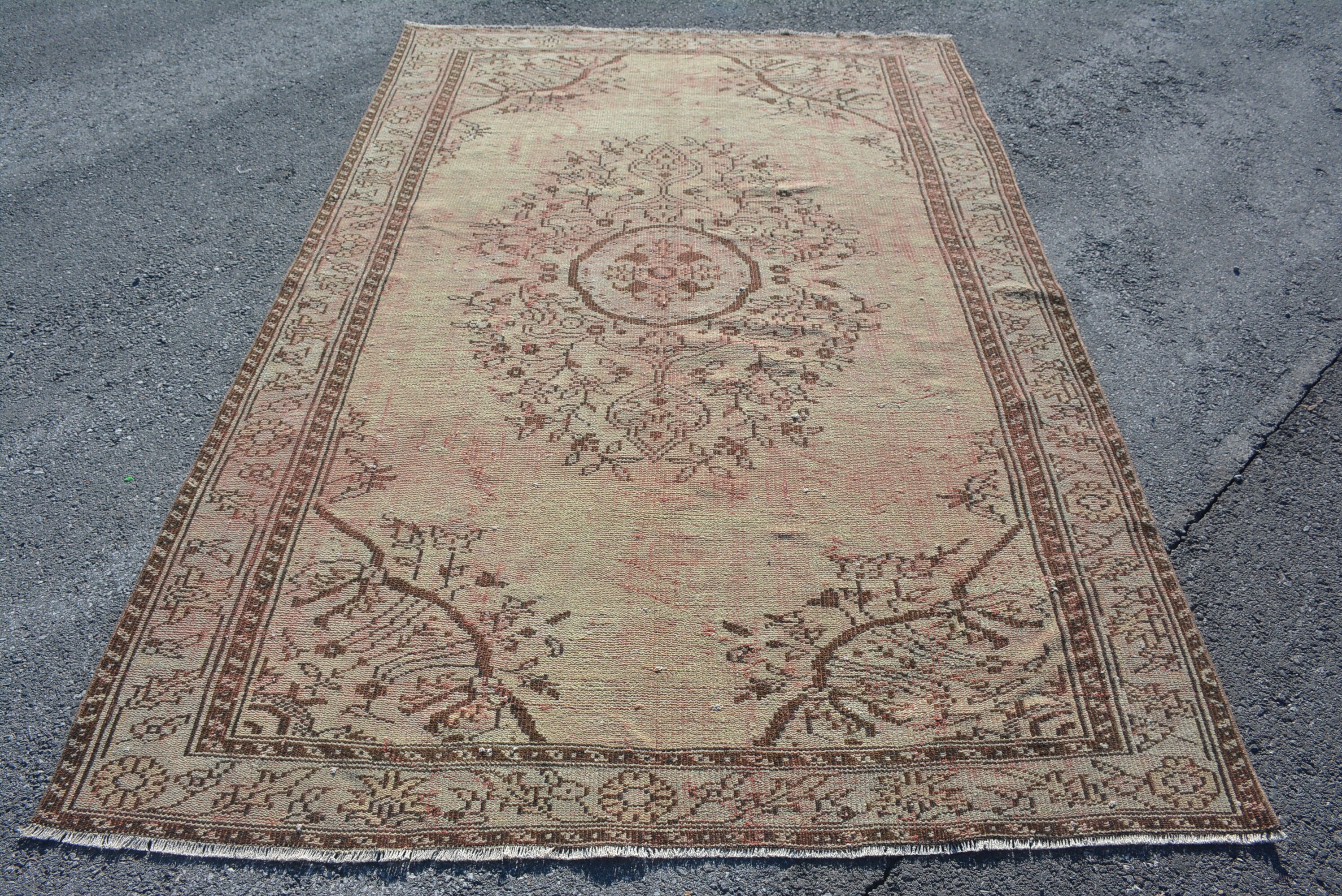 Pale Rug, Floor Rug, Dining Room Rug, Vintage Rug, Living Room Rug, 5.7x8.7 ft Large Rugs, Old Rug, Rugs for Bedroom, Turkish Rug, Cool Rug