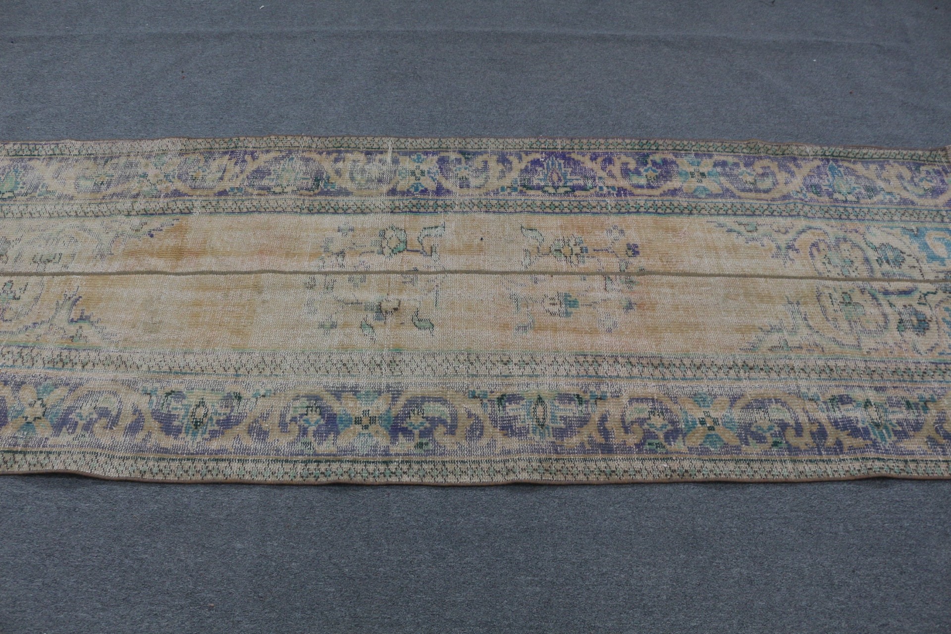 Beige Anatolian Rug, Vintage Rug, Stair Rug, Oriental Rug, Hallway Rug, 3.3x8.8 ft Runner Rugs, Organic Rugs, Turkish Rugs, Bedroom Rug