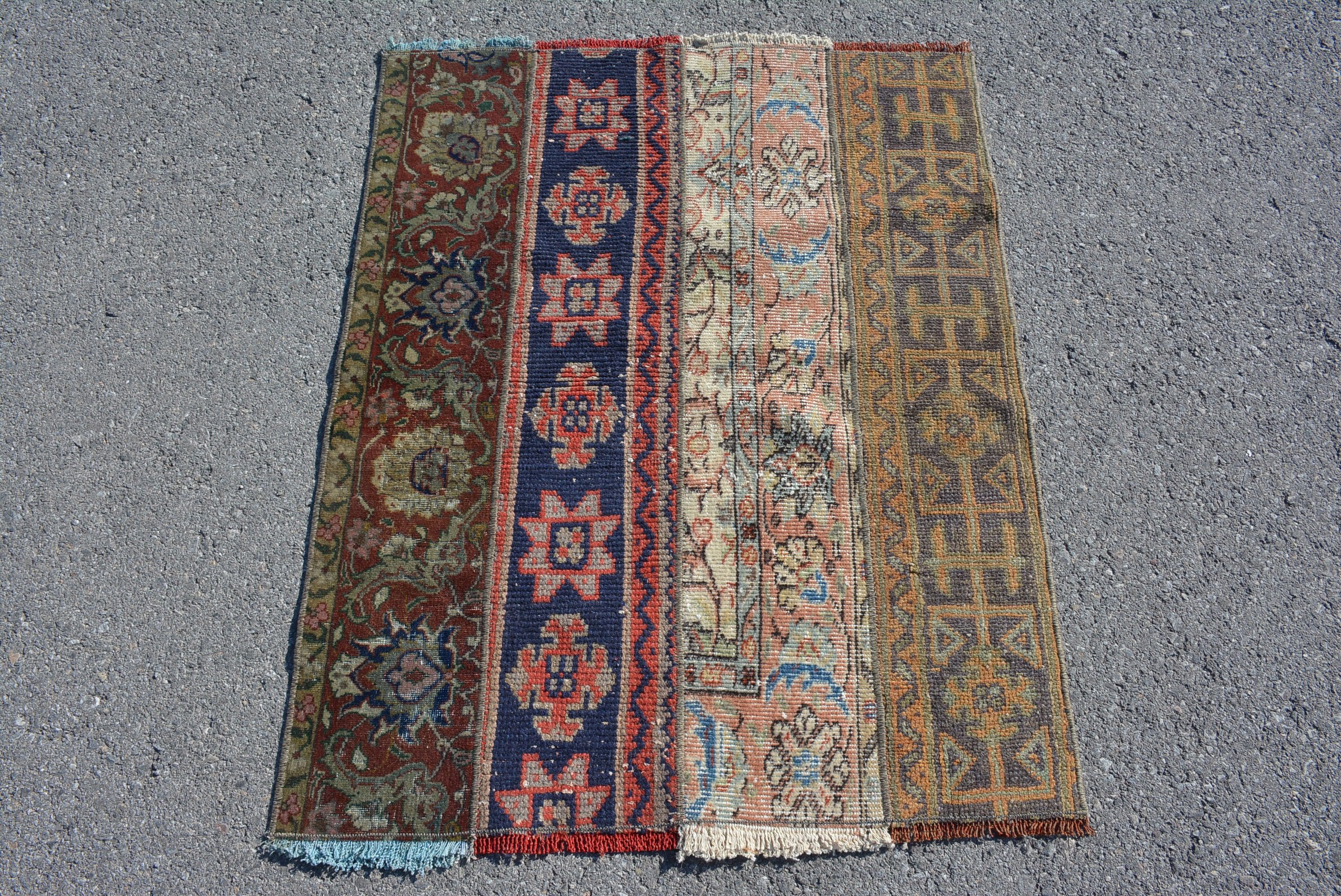 Yün Halılar, Yün Banyo Paspas Halısı, Araba Paspas Halısı, Banyo Halıları, Vintage Halılar, Türk Halısı, Oushak Halısı, 2,8x3,4 ft Küçük Halı, Banyo Halıları