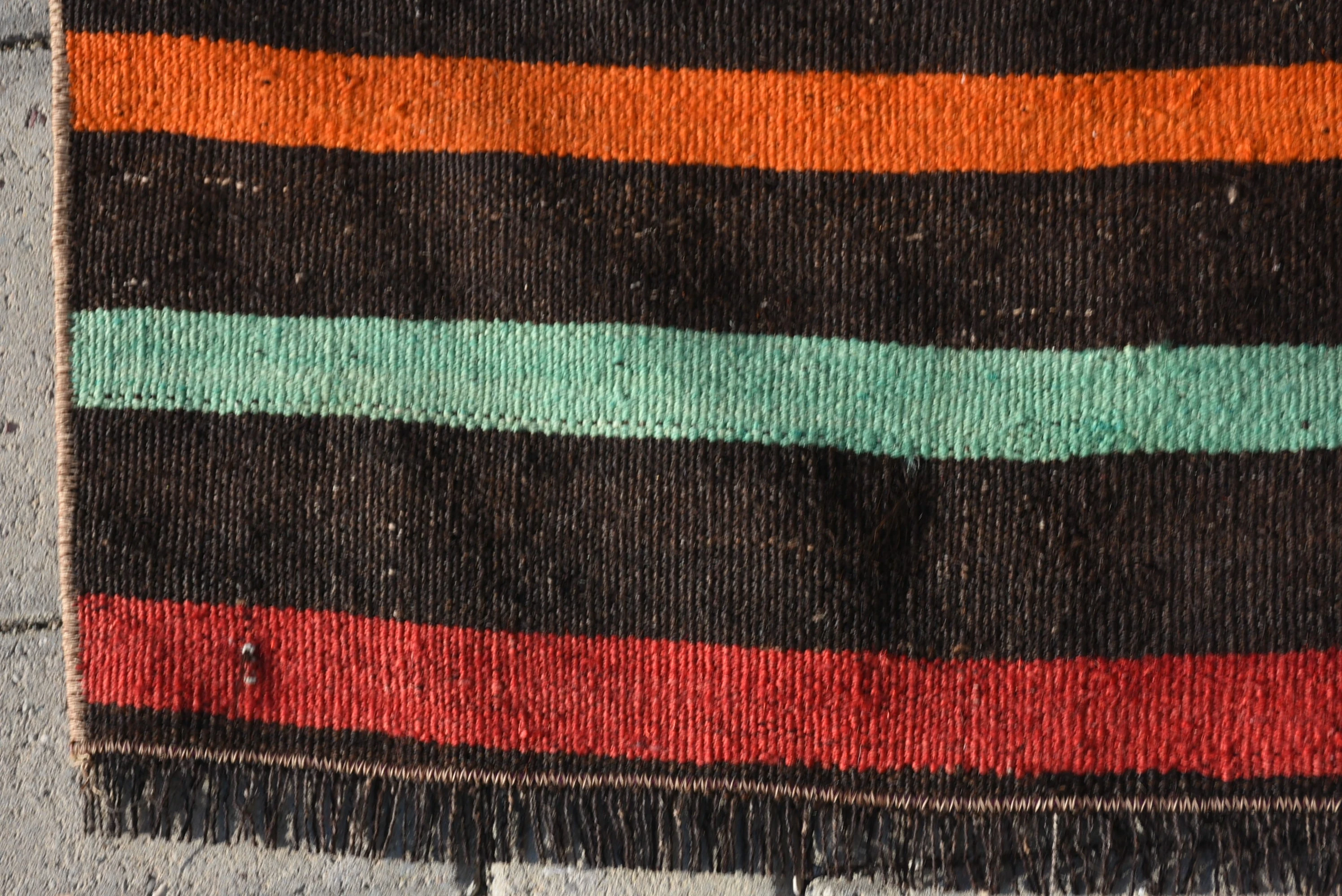 Office Rug, Cool Rug, Turkish Rug, 2.6x5.4 ft Small Rug, Black Floor Rug, Vintage Rugs, Door Mat Rugs, Kilim, Bedroom Rug, Oushak Rug