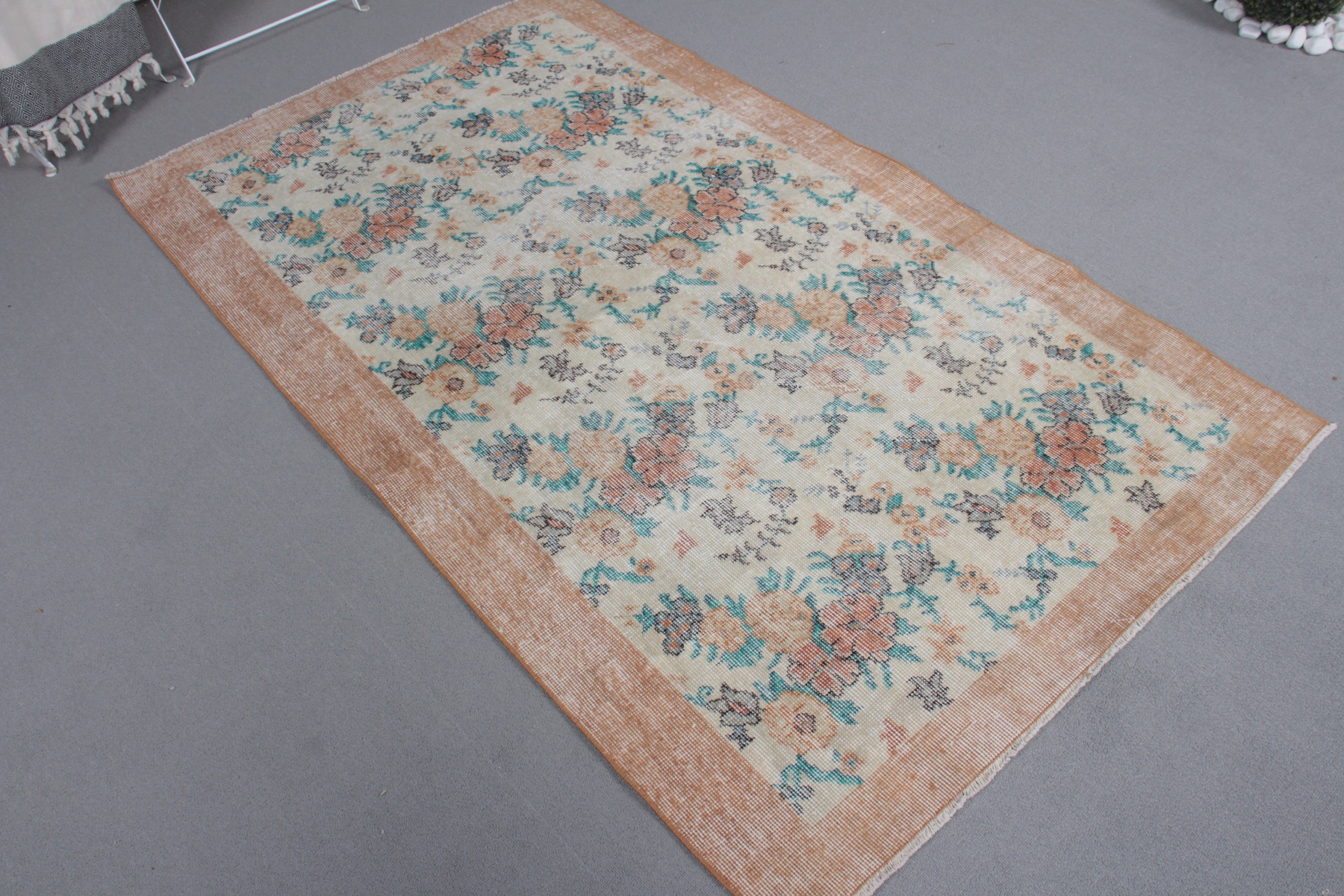 Cool Rug, Vintage Rugs, Vintage Accent Rugs, Boho Accent Rugs, 3.6x6.3 ft Accent Rugs, Statement Rugs, Turkish Rug, Beige Neutral Rugs