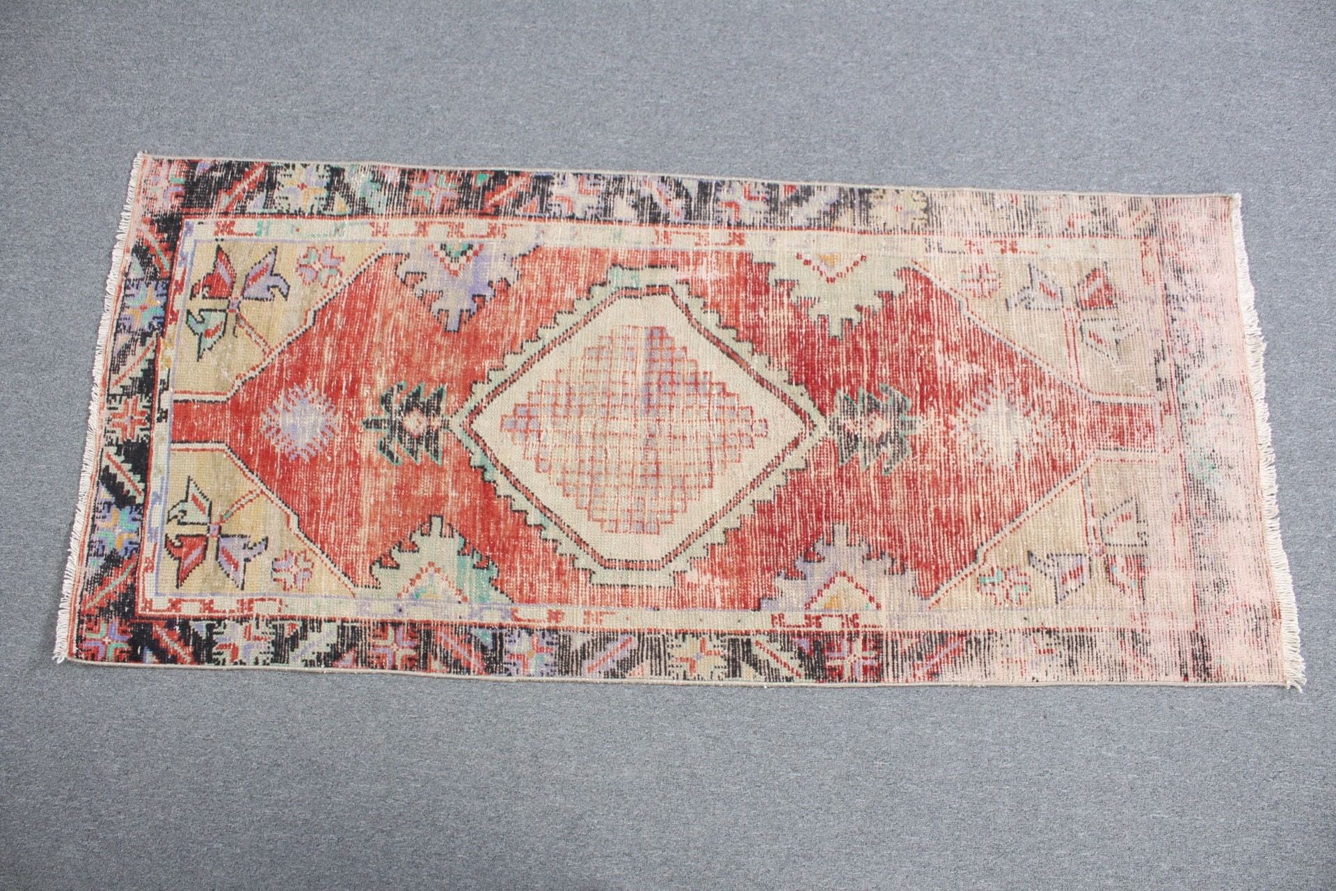 Turkish Rug, Vintage Rug, Rugs for Entry, Cool Rug, Old Rug, Red Oriental Rugs, Nursery Rug, Entry Rug, 2.6x5.6 ft Small Rug