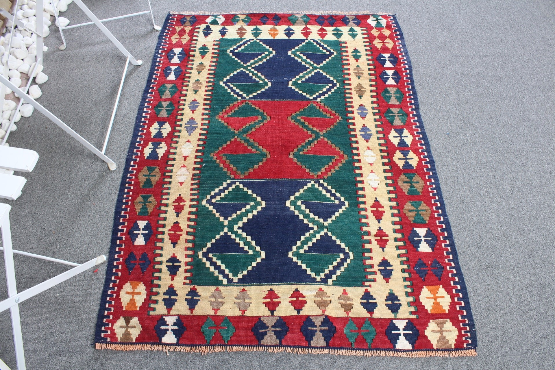 Rugs for Bath, Kilim, Turkish Rugs, Bright Rugs, Vintage Rug, Kitchen Rug, Oushak Rugs, Entry Rugs, 3.1x4.2 ft Small Rugs, Red Bedroom Rugs