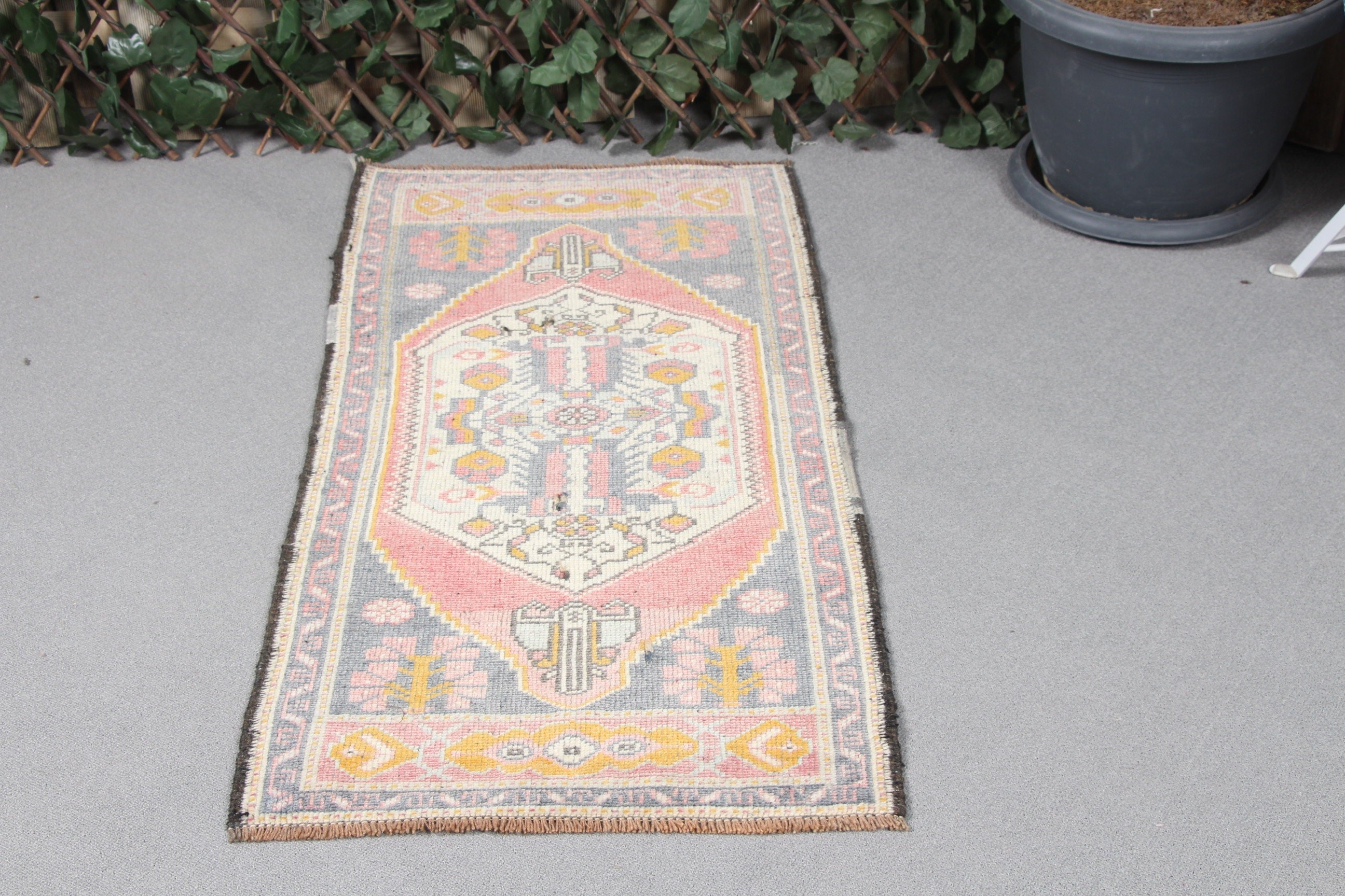 Bathroom Rug, 1.8x3.8 ft Small Rug, Wool Rugs, Turkish Rug, Bedroom Rug, Rugs for Bathroom, Vintage Rug, Car Mat Rugs, Red Floor Rug