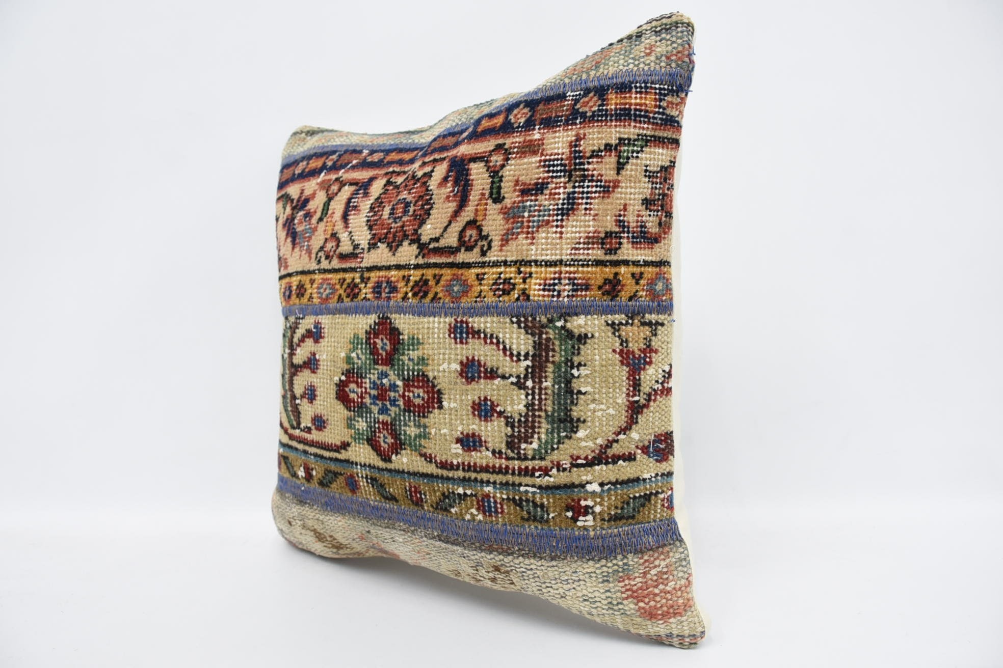 Kanepe Yastık Kılıfı, El Yapımı Kilim Minder, 18"x18" Bej Yastık Kılıfı, Ev Dekor Yastık, Kişiye Özel Yastık Kılıfı, Türk Yastık