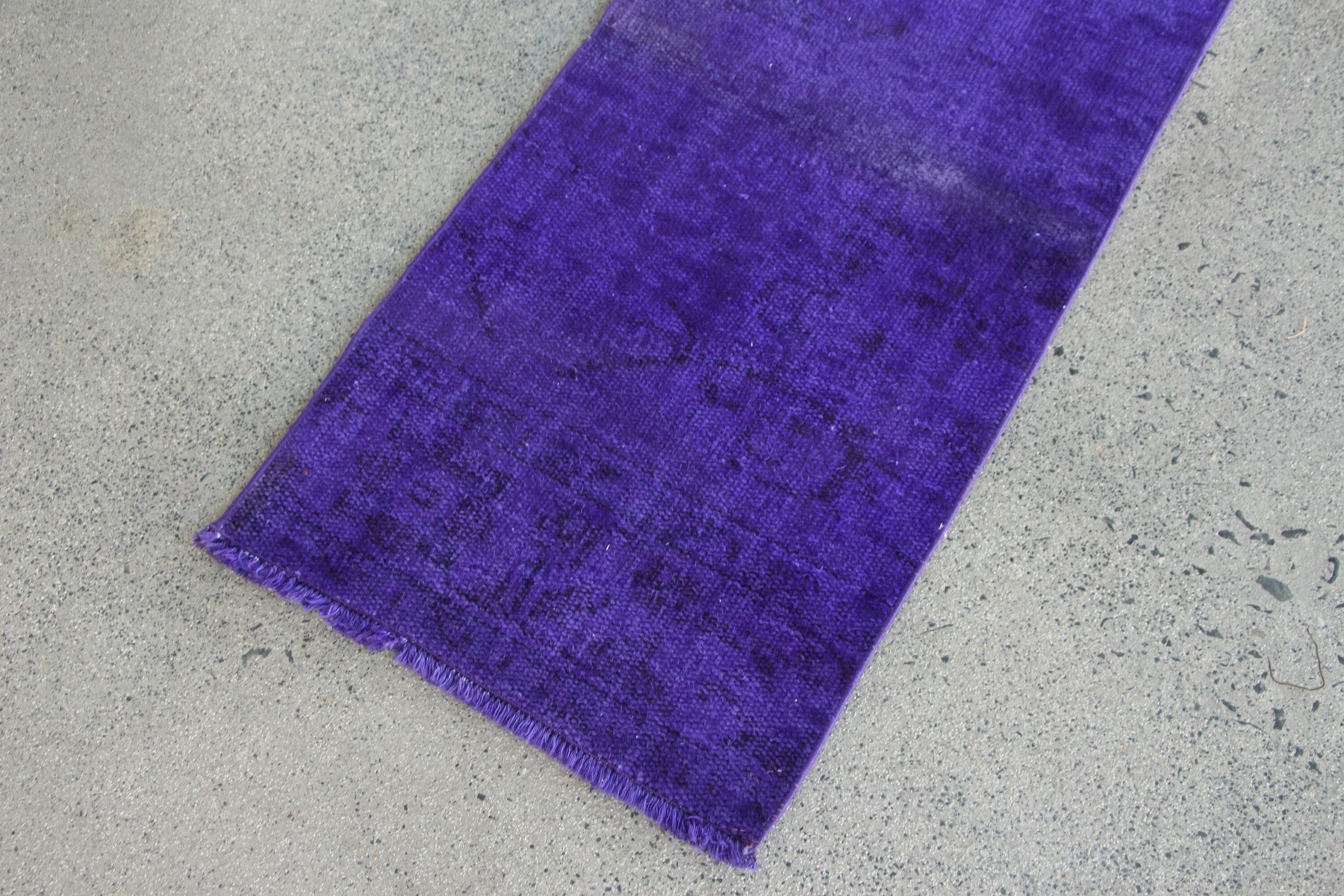 Custom Rug, Vintage Rugs, Bath Rugs, Nursery Rugs, Purple  1.6x3.7 ft Small Rug, Home Decor Rugs, Turkish Rug