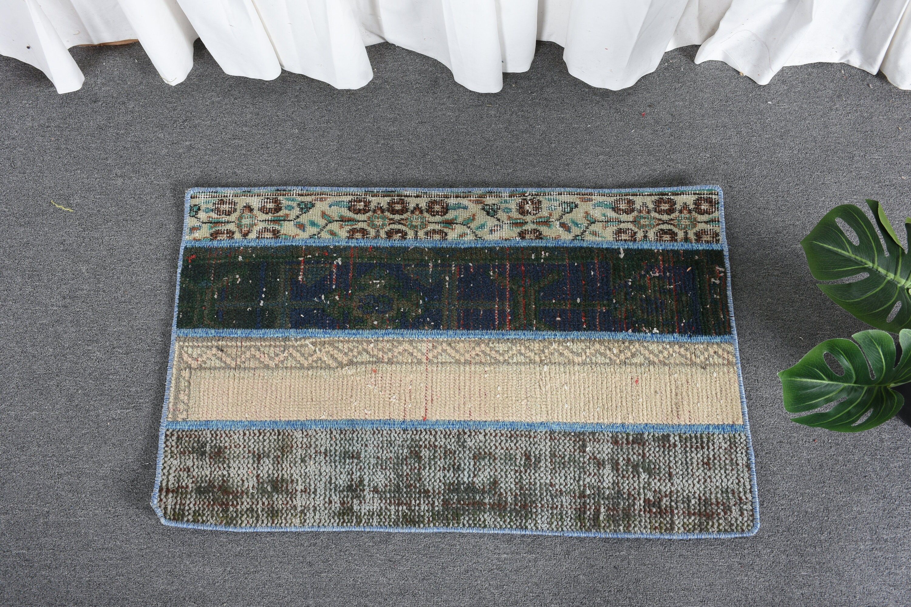 Moroccan Rug, Vintage Rug, 1.8x2.9 ft Small Rugs, Bedroom Rugs, Blue Antique Rugs, Turkish Rug, Kitchen Rugs, Rugs for Bath, Entry Rugs