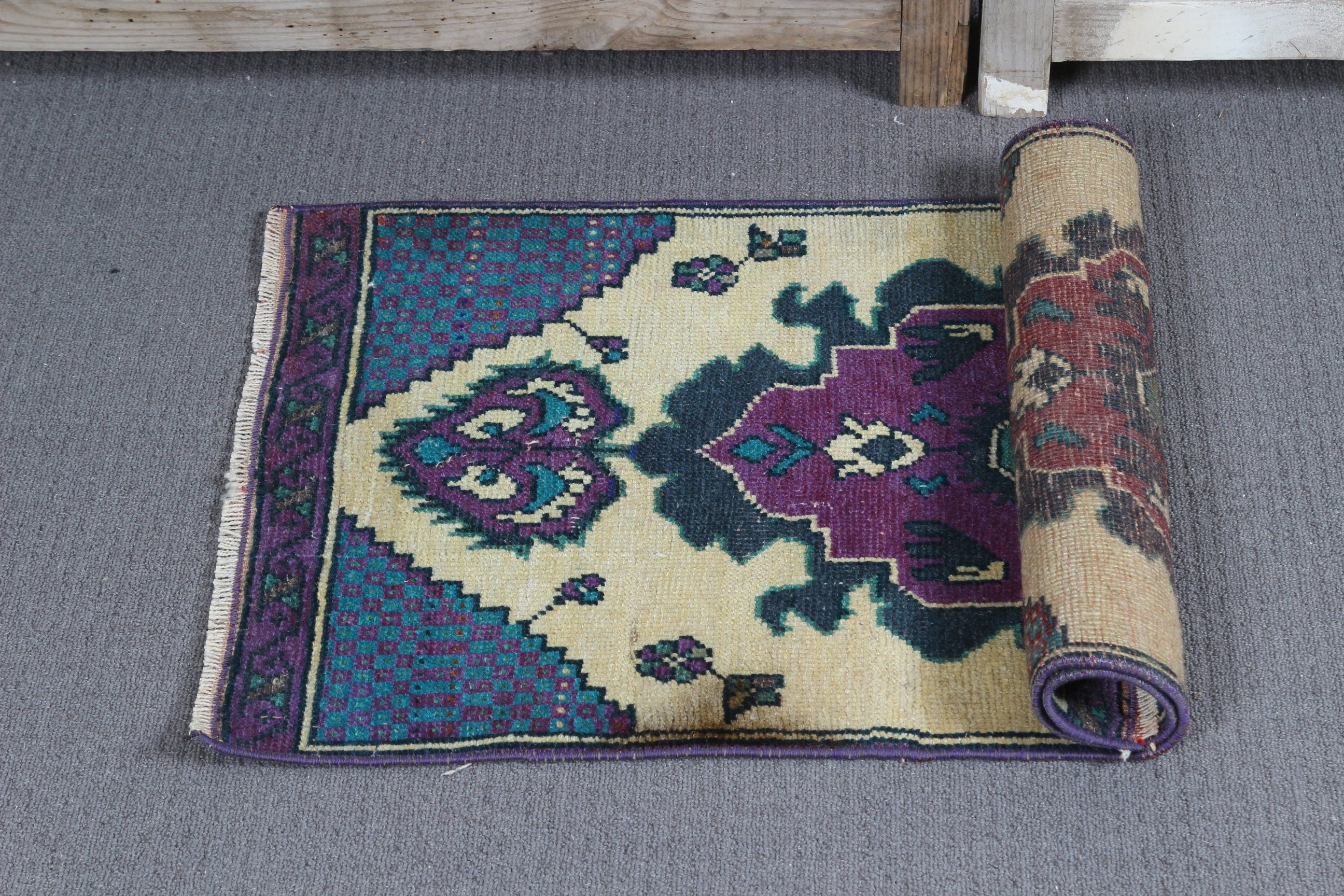 Oriental Rugs, Kitchen Rug, Entry Rug, Vintage Rugs, Purple Bedroom Rugs, Rugs for Bath, Turkish Rug, Home Decor Rug, 1.5x3 ft Small Rug