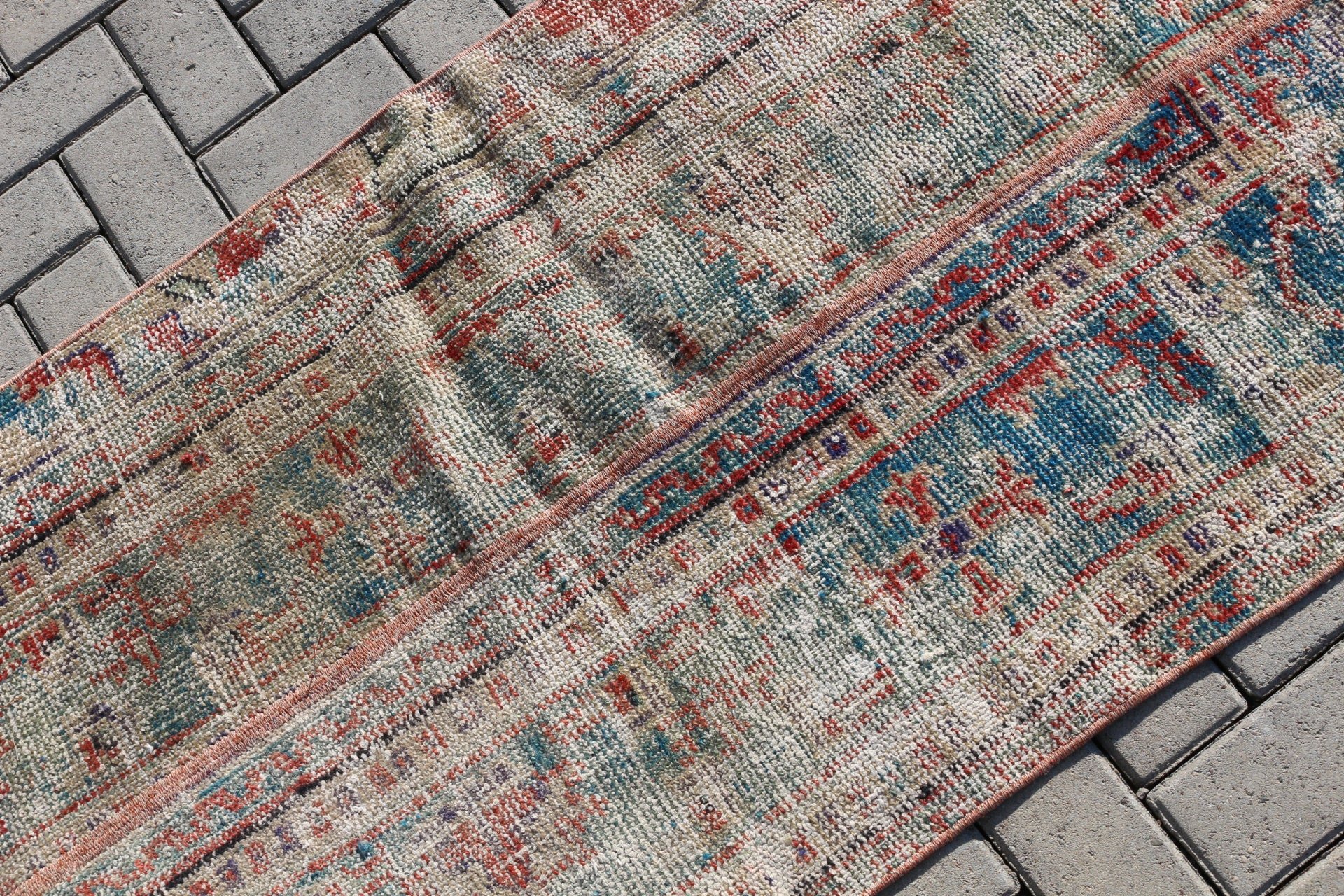 Blue Home Decor Rugs, Entry Rug, Vintage Rugs, 2.6x4.2 ft Small Rugs, Antique Rug, Turkish Rugs, Natural Rugs, Wall Hanging Rug, Floor Rugs