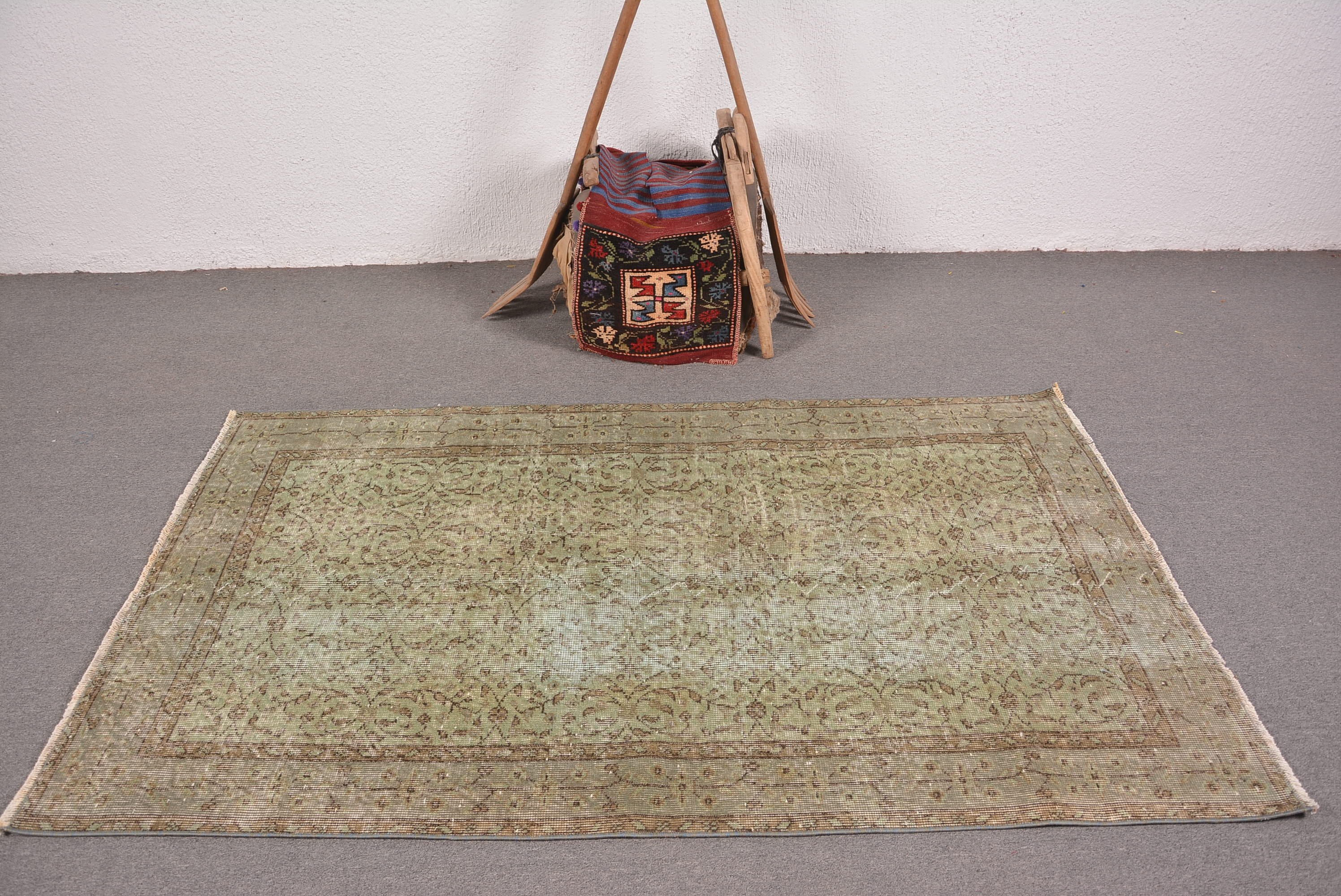 Living Room Rug, Boho Rug, Turkish Rugs, 3.8x6.4 ft Area Rug, Rugs for Dining Room, Vintage Rugs, Kilim, Oushak Rug, Kitchen Rug, Floor Rug