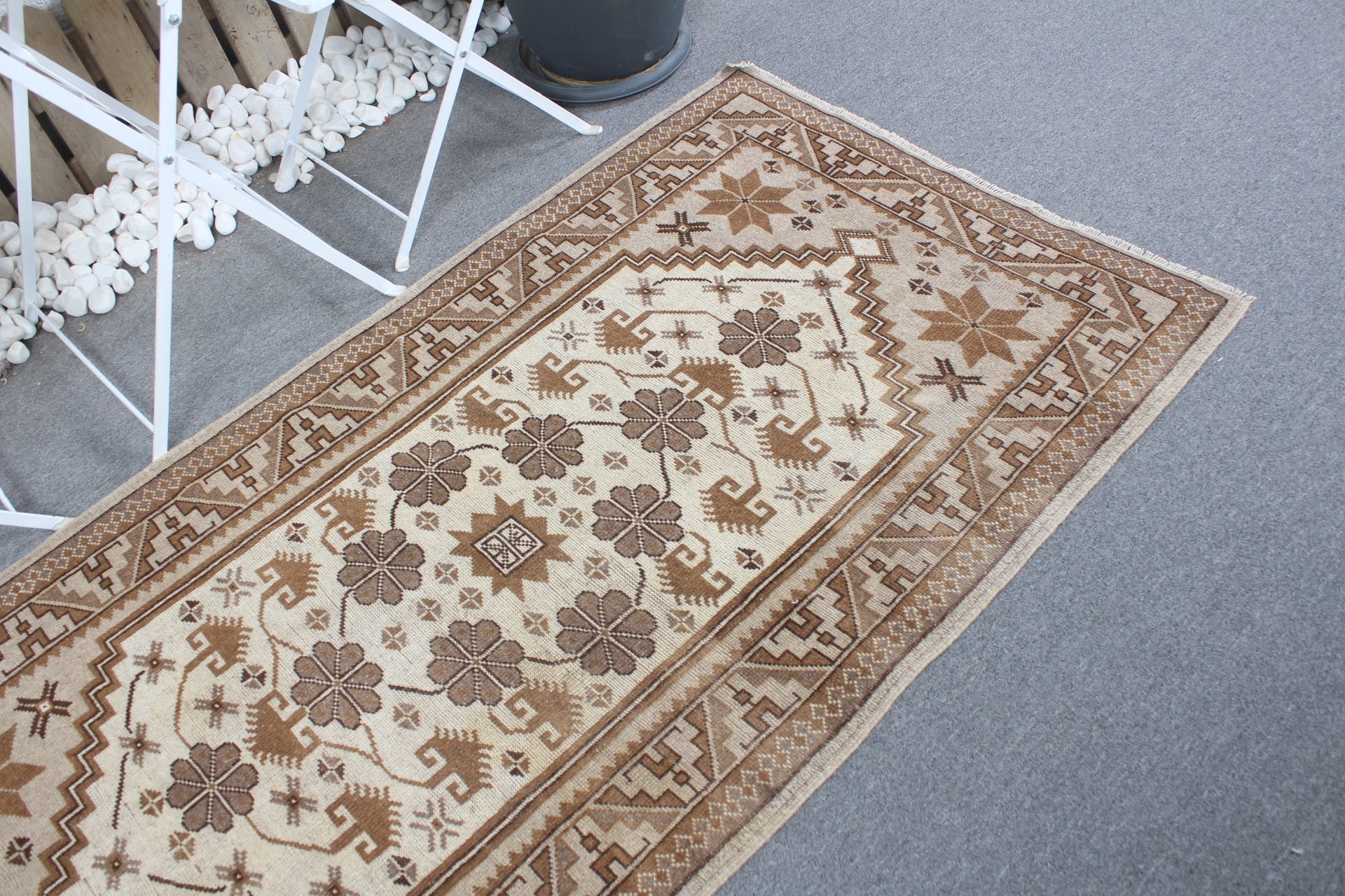 Bedroom Rugs, Vintage Rugs, Beige Cool Rug, Oushak Rug, 3.3x6.1 ft Accent Rug, Rugs for Nursery, Nursery Rugs, Turkish Rug, Kitchen Rugs