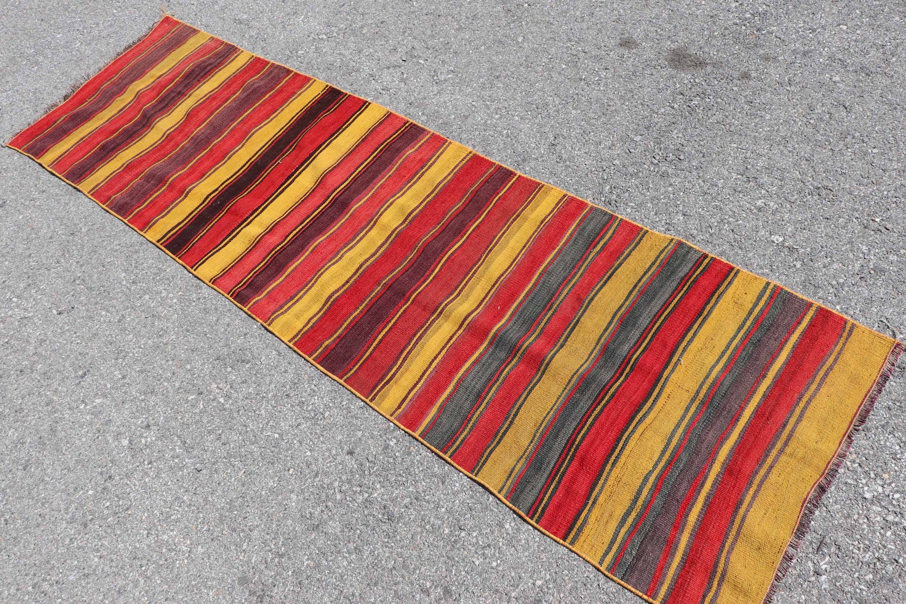 Koridor Kilim, Koridor Kilim, 67x222 cm Yolluk Kilim, Anadolu Kilim, Sarı Antik Kilim, Merdiven Kilim, Koridor Kilim, Nostaljik Kilim