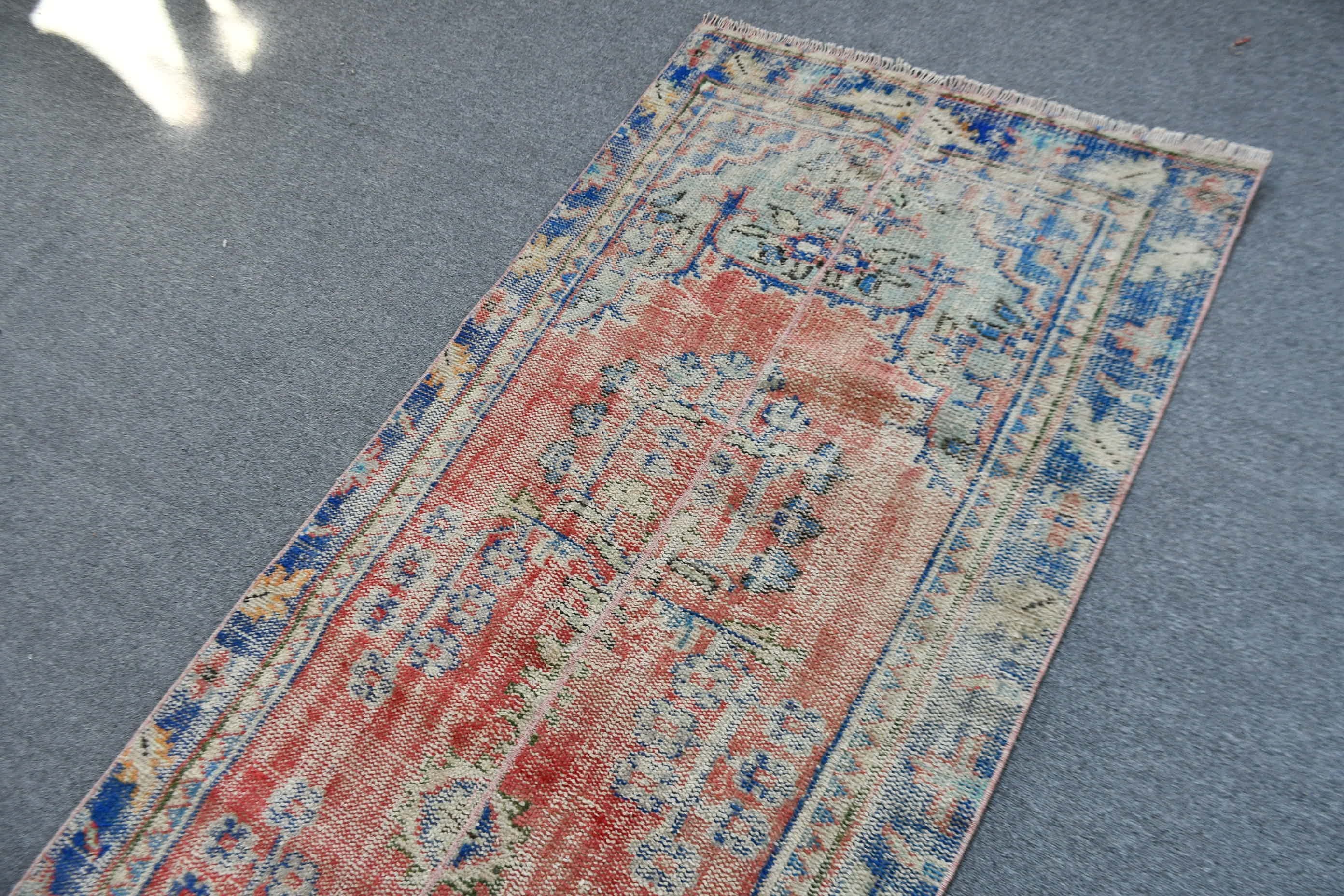 Pale Rug, Art Rug, Stair Rugs, Oriental Rug, Vintage Rug, 3.3x9.1 ft Runner Rug, Red Bedroom Rug, Rugs for Runner, Kitchen Rug, Turkish Rug