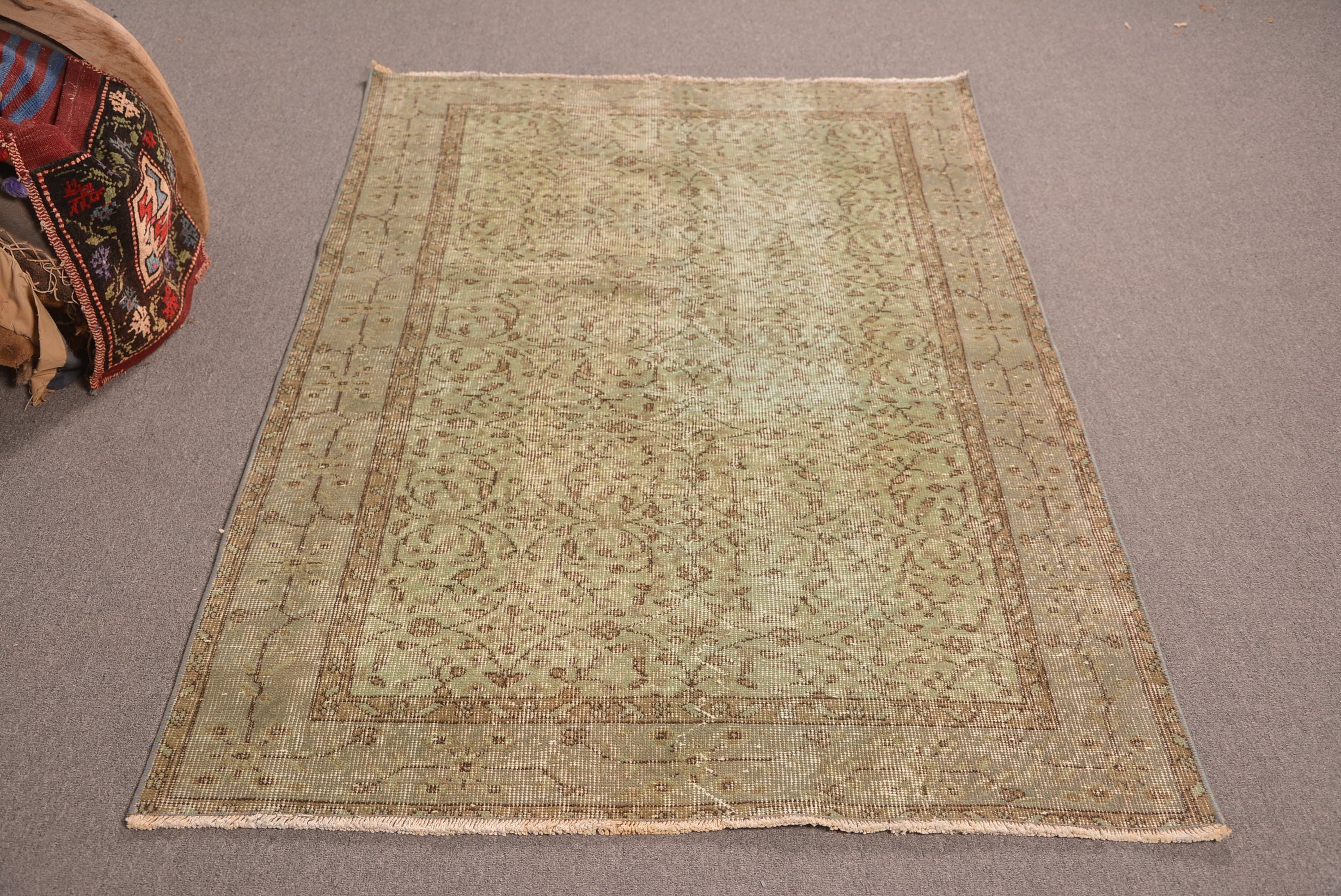 Living Room Rug, Boho Rug, Turkish Rugs, 3.8x6.4 ft Area Rug, Rugs for Dining Room, Vintage Rugs, Kilim, Oushak Rug, Kitchen Rug, Floor Rug