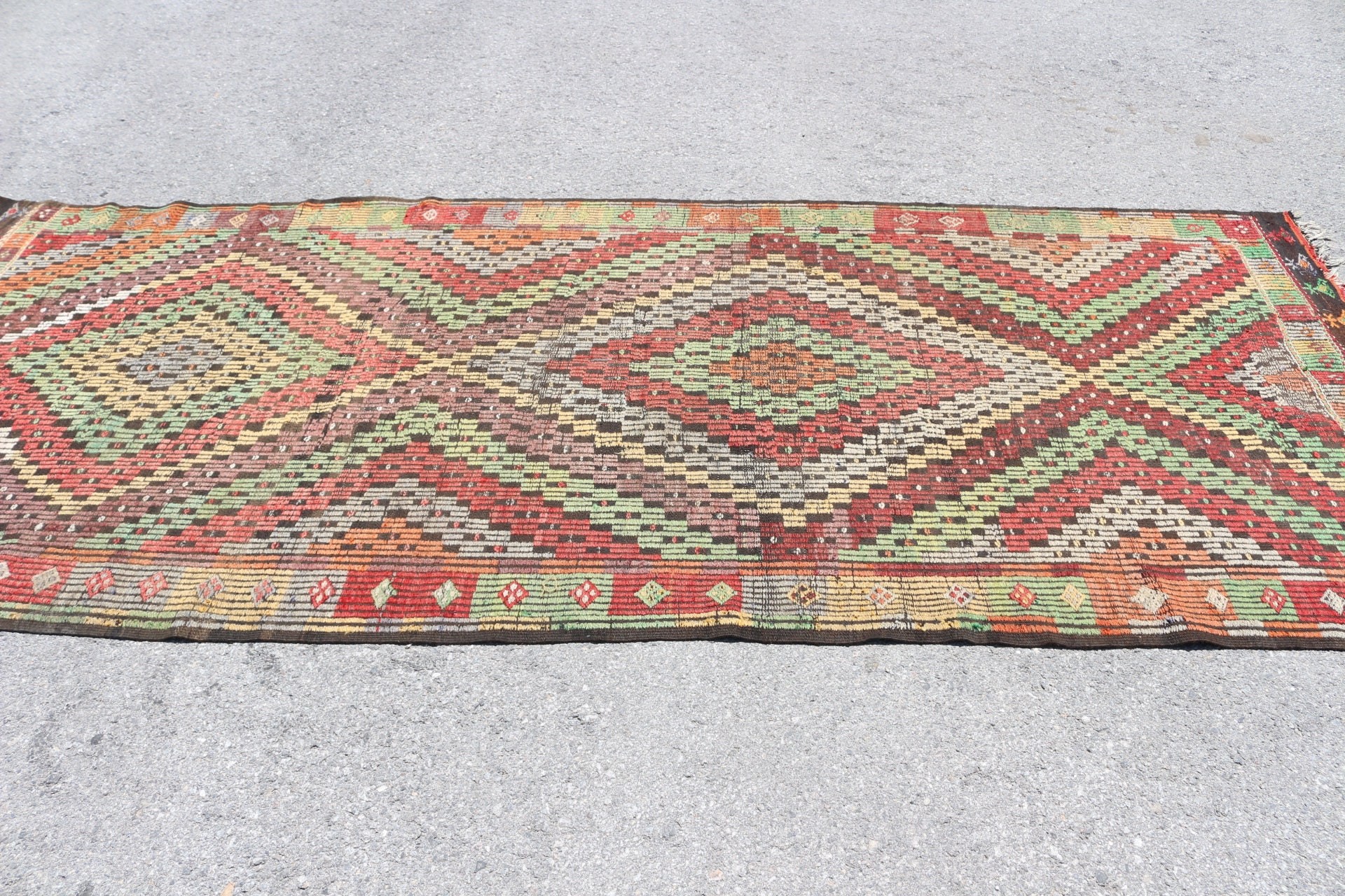 4.7x11.3 ft Large Rug, Brown Kitchen Rug, Kilim, Bedroom Rugs, Turkish Rugs, Moroccan Rugs, Vintage Rugs, Dining Room Rug, Oriental Rug