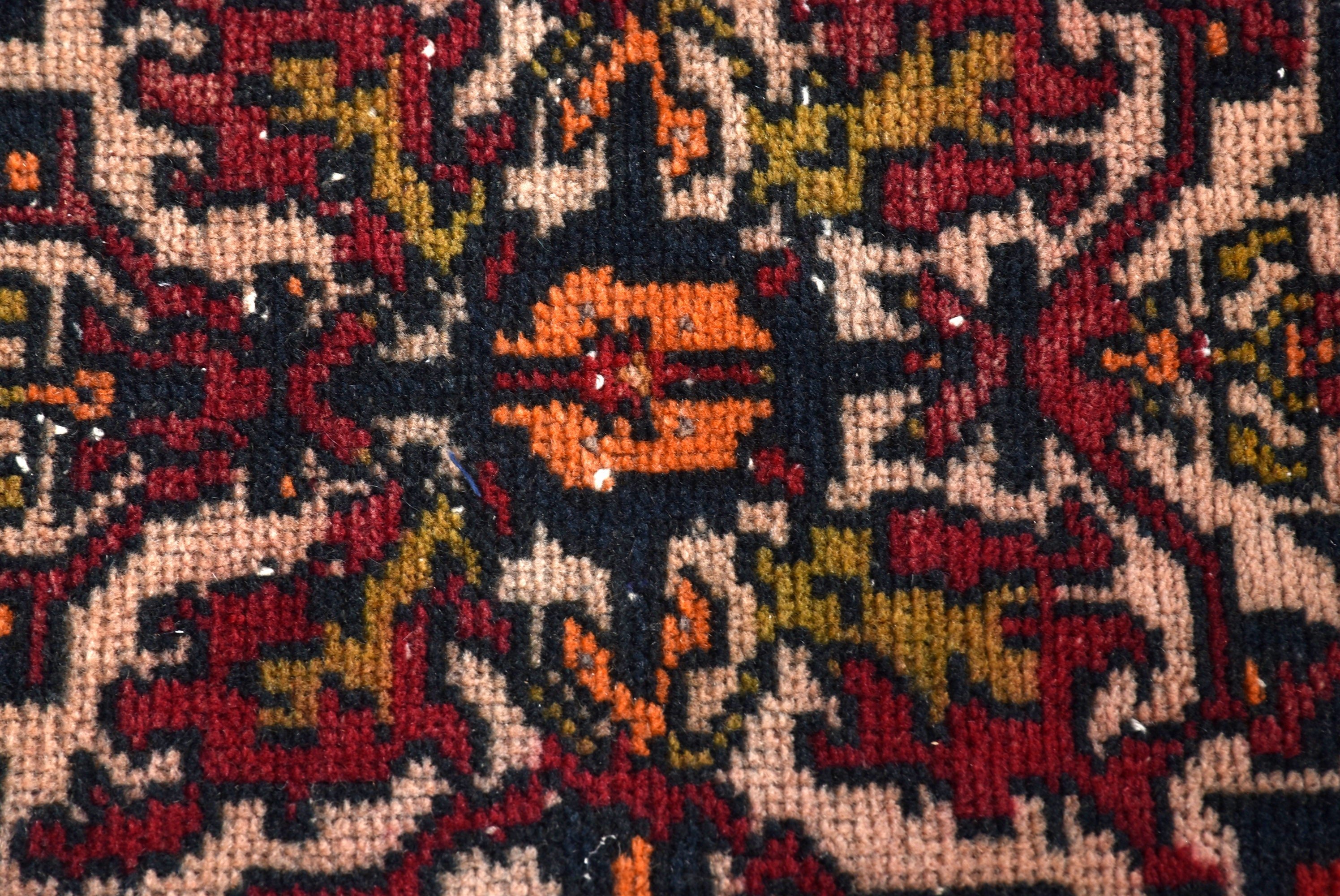 El Yapımı Halı, El Dokuma Halı, Oryantal Halı, Kırmızı Fas Halıları, Boho Alan Halısı, 3,9x7,2 ft Alan Halıları, Vintage Halılar, Türk Halısı, İç Mekan Halısı