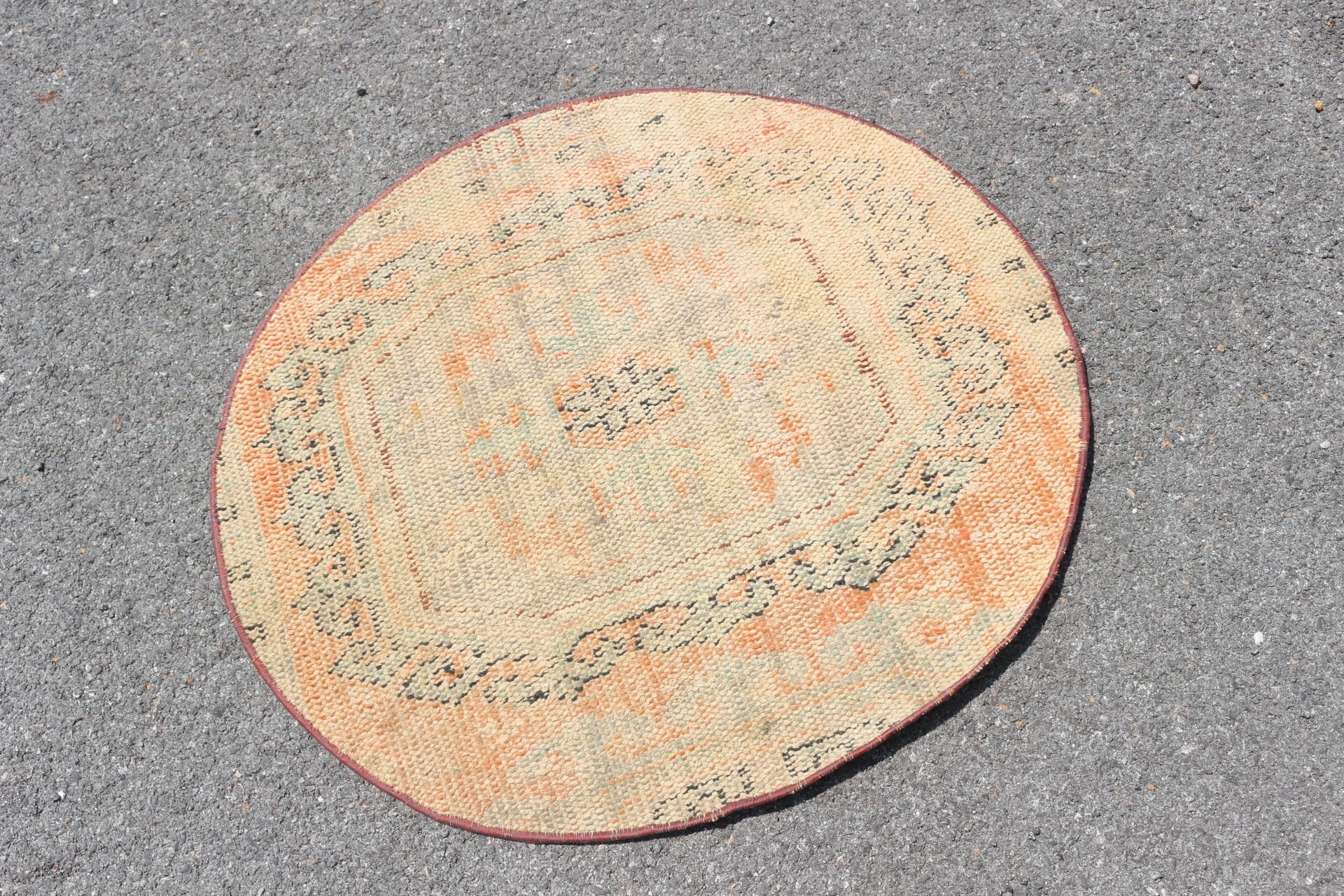 Orange Moroccan Rugs, Anatolian Rug, Floor Rug, Vintage Rug, Entry Rug, Wall Hanging Rug, Turkish Rugs, Antique Rug, 2.9x2.7 ft Small Rug