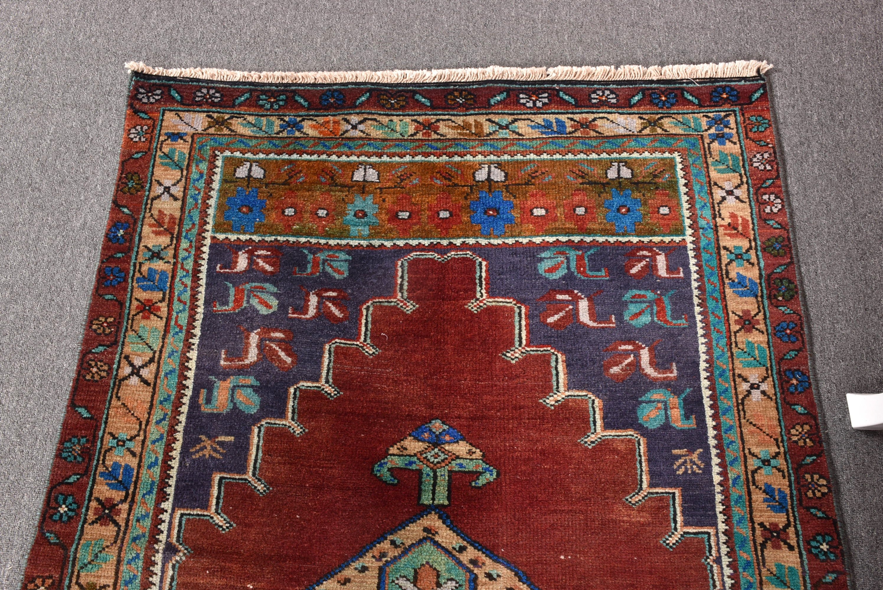 Yün Halı, Yatak Odası Halıları, 3,2x6 ft Aksan Halısı, Mor Fas Halıları, Mutfak Halısı, Ev Dekor Halıları, Modern Halı, Türk Halısı, Vintage Halı