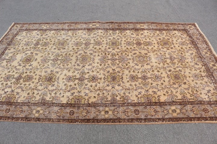 Mutfak Halı, Oturma Odası Halı, Uşak Halı, Oturma Odası Halı, Ev Halı, Bej Uşak Halı, 147x250 cm Oturma odası Halı, Nostaljik Halı