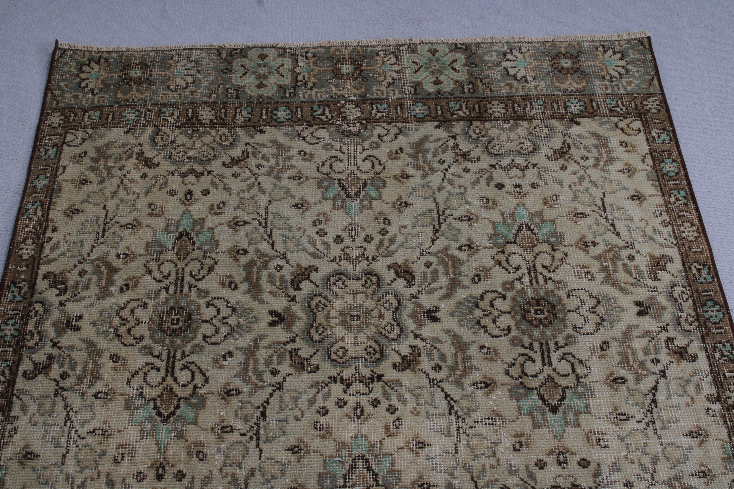 Vintage Halılar, Lüks Halı, 3,6x8,2 ft Alan Halısı, Bej Modern Halılar, Boho Alan Halıları, Boho Halıları, Türk Halıları, Yatak Odası Halıları, Türkiye Halısı