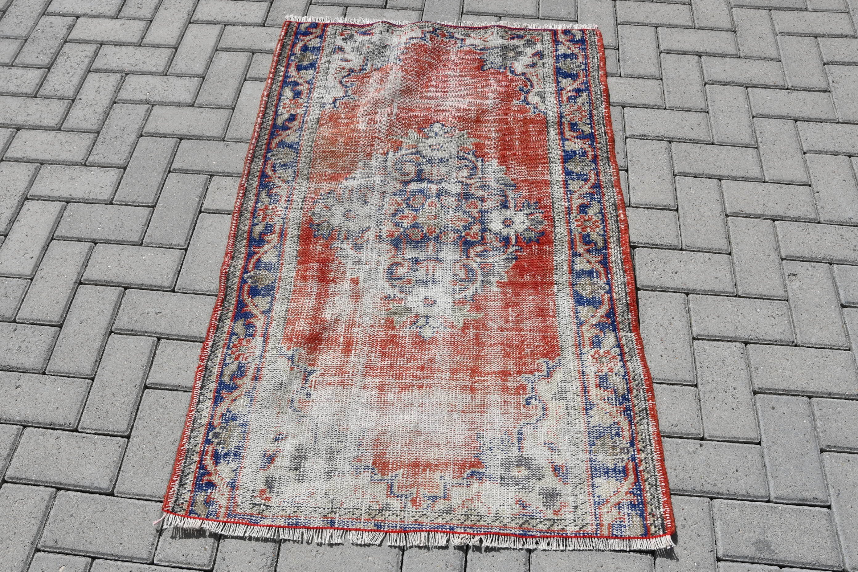Rugs for Bath, Vintage Rug, Nursery Rug, 2.7x4.1 ft Small Rug, Handwoven Bath Mat Rug, Turkish Rug, Kitchen Rugs, Wool Rug, Moroccan Rug