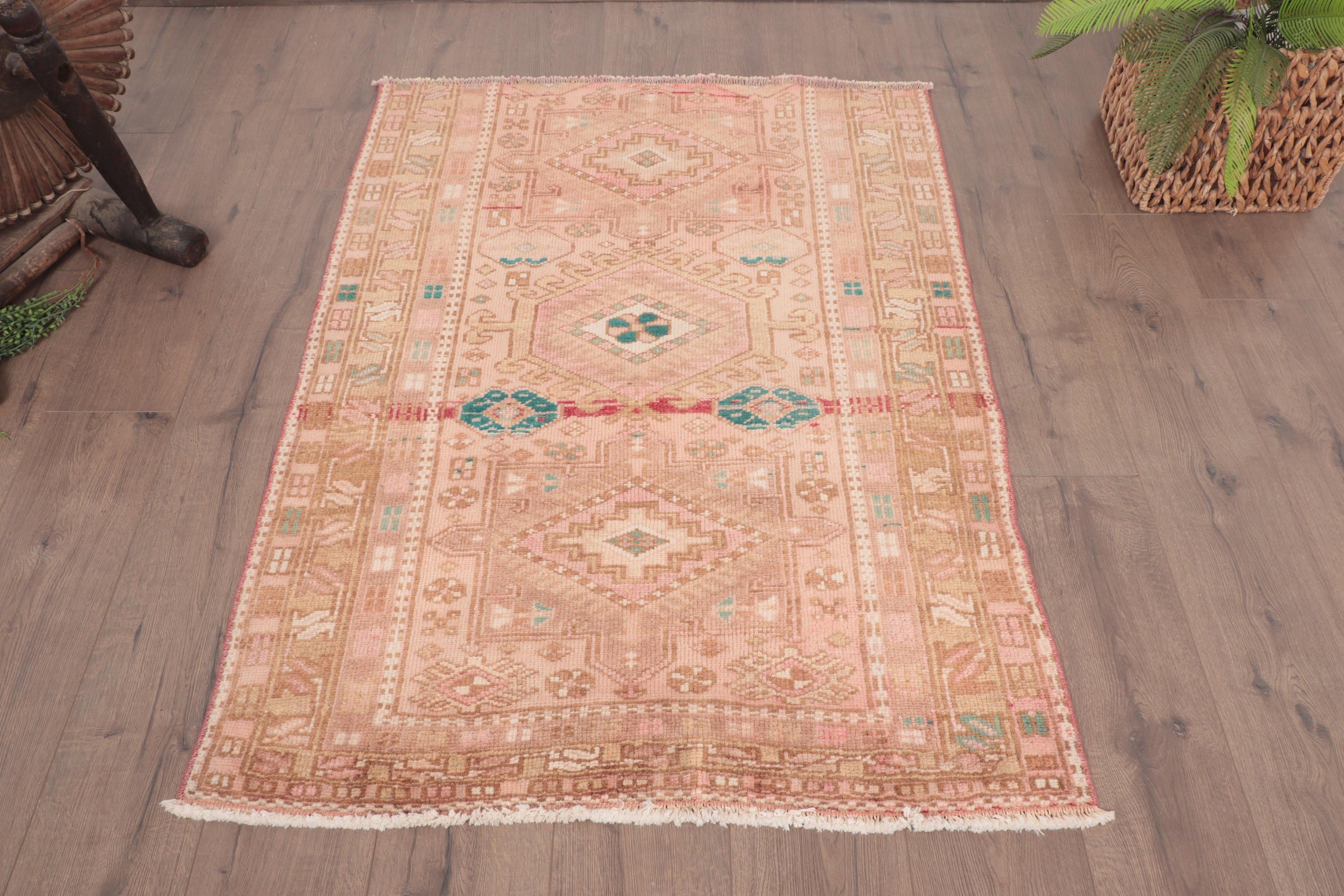 Yatak Odası Halıları, Vintage Halılar, Türk Halısı, Bej Antika Halılar, Yatak Odası Halıları, Boho Halılar, Düz Dokuma Halı, 3.3x4.5 ft Küçük Halı, Giriş Halısı