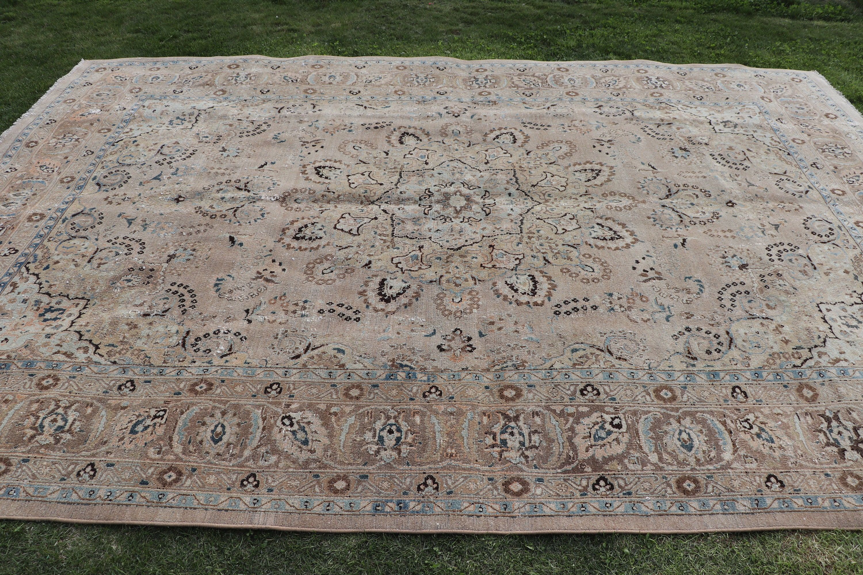 Turkish Rugs, Vintage Rug, Luxury Rugs, Oversize Turkish Rugs, Bedroom Rugs, Modern Rug, 8.1x11.7 ft Oversize Rug, Bronze Wool Rugs