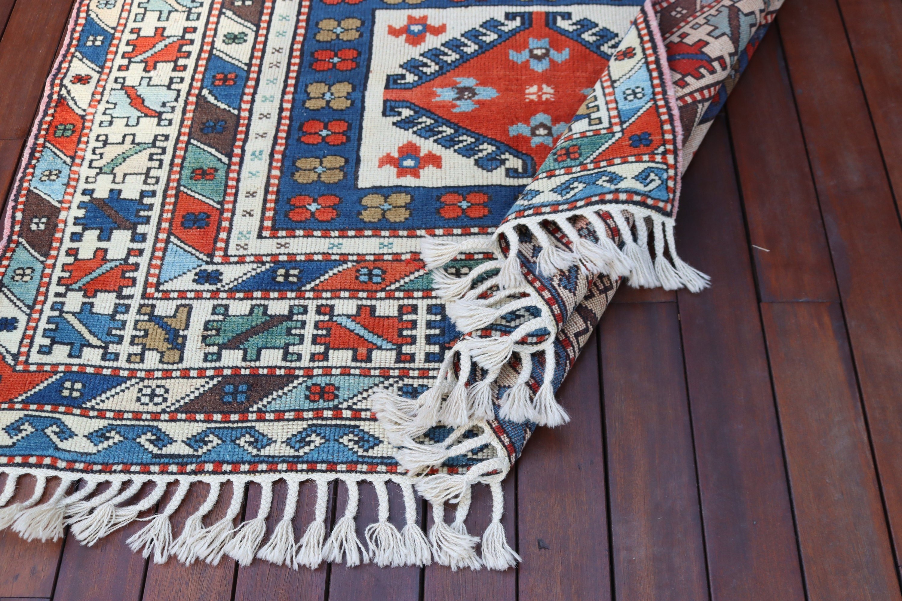 Yemek Odası Halıları, Soğuk Halı, Türk Halısı, Vintage Halılar, Boho Bölge Halıları, Bej Yün Halı, Bohem Halılar, 4,4x6,2 ft Alan Halıları, El Dokuma Halı