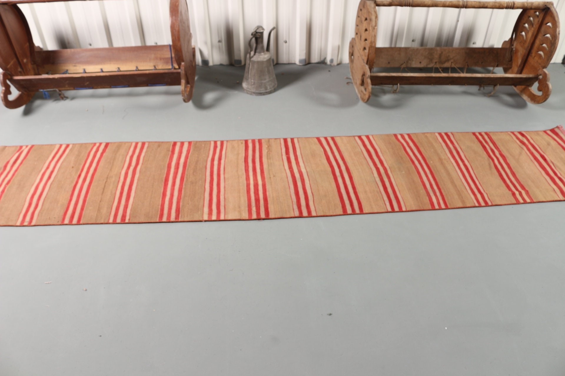 Kilim, Oushak Halı, Merdiven Halıları, 1.8x9.9 ft Yolluk Halıları, Kahverengi Mutfak Halıları, Antika Halı, Koridor Halıları, Türk Halısı, Vintage Halı