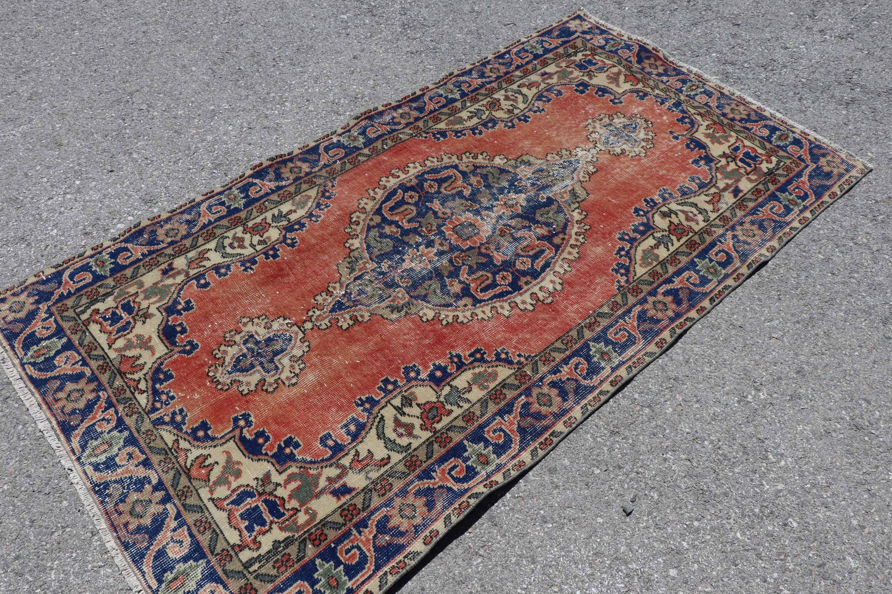 Vintage Rugs, Entry Rug, Red Home Decor Rugs, Rugs for Kitchen, Antique Rug, 3.5x6.7 ft Accent Rug, Nursery Rugs, Turkish Rugs, Cool Rug