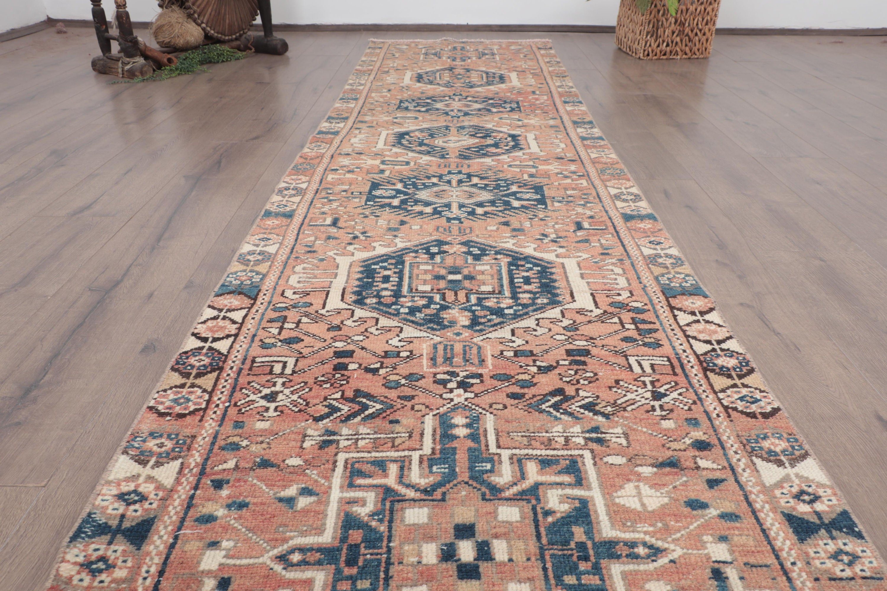 Turkish Rugs, Cool Rugs, Rugs for Runner, 2.5x10.3 ft Runner Rugs, Brown Bedroom Rug, Vintage Runner Rugs, Vintage Rugs, Luxury Rugs