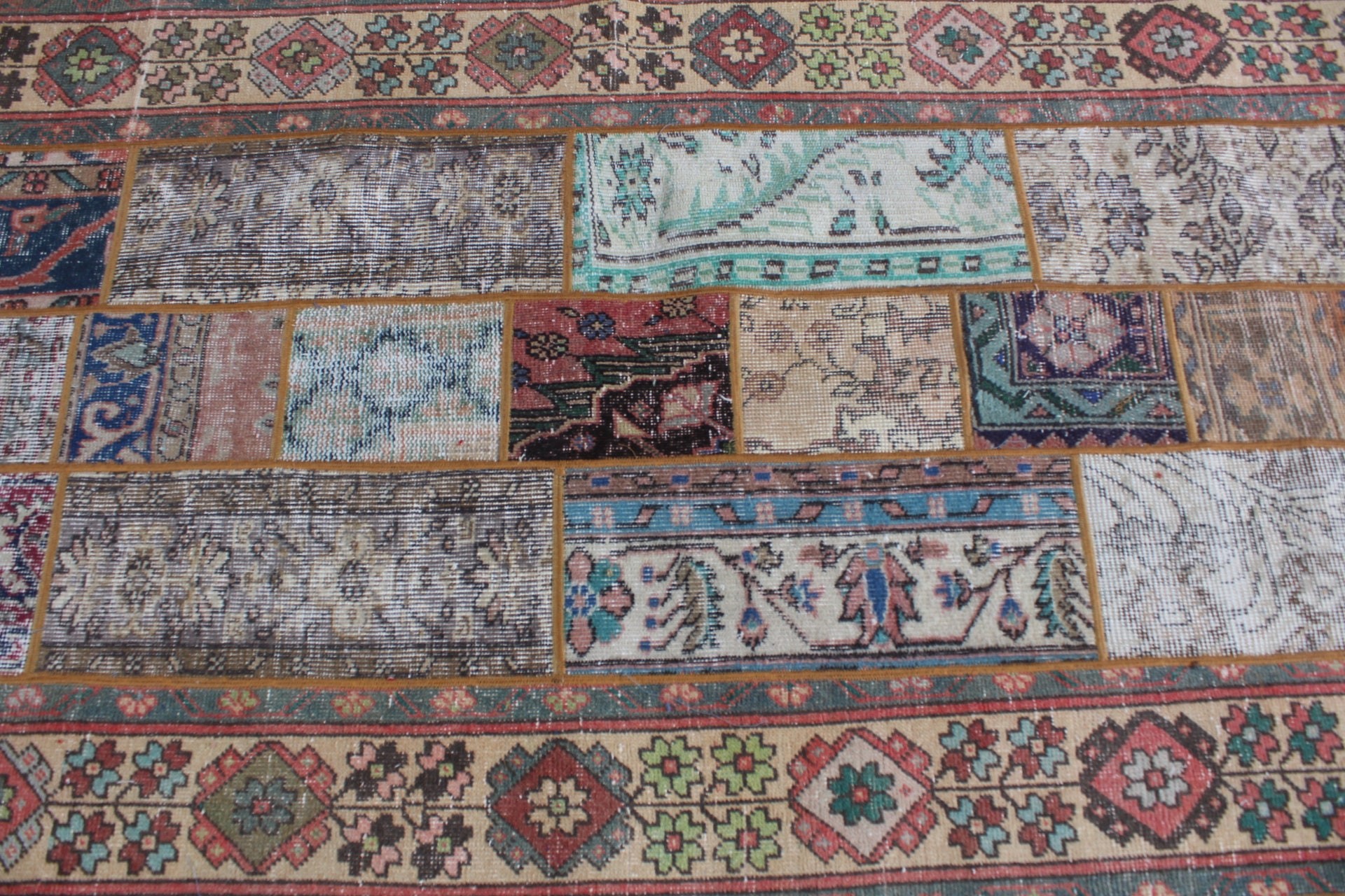 Mutfak Halıları, Merdiven Halıları, Gökkuşağı Mutfak Halısı, Vintage Halı, 3,6x13 ft Runner Halısı, Boho Halıları, Merdiven Halısı, Türk Halısı