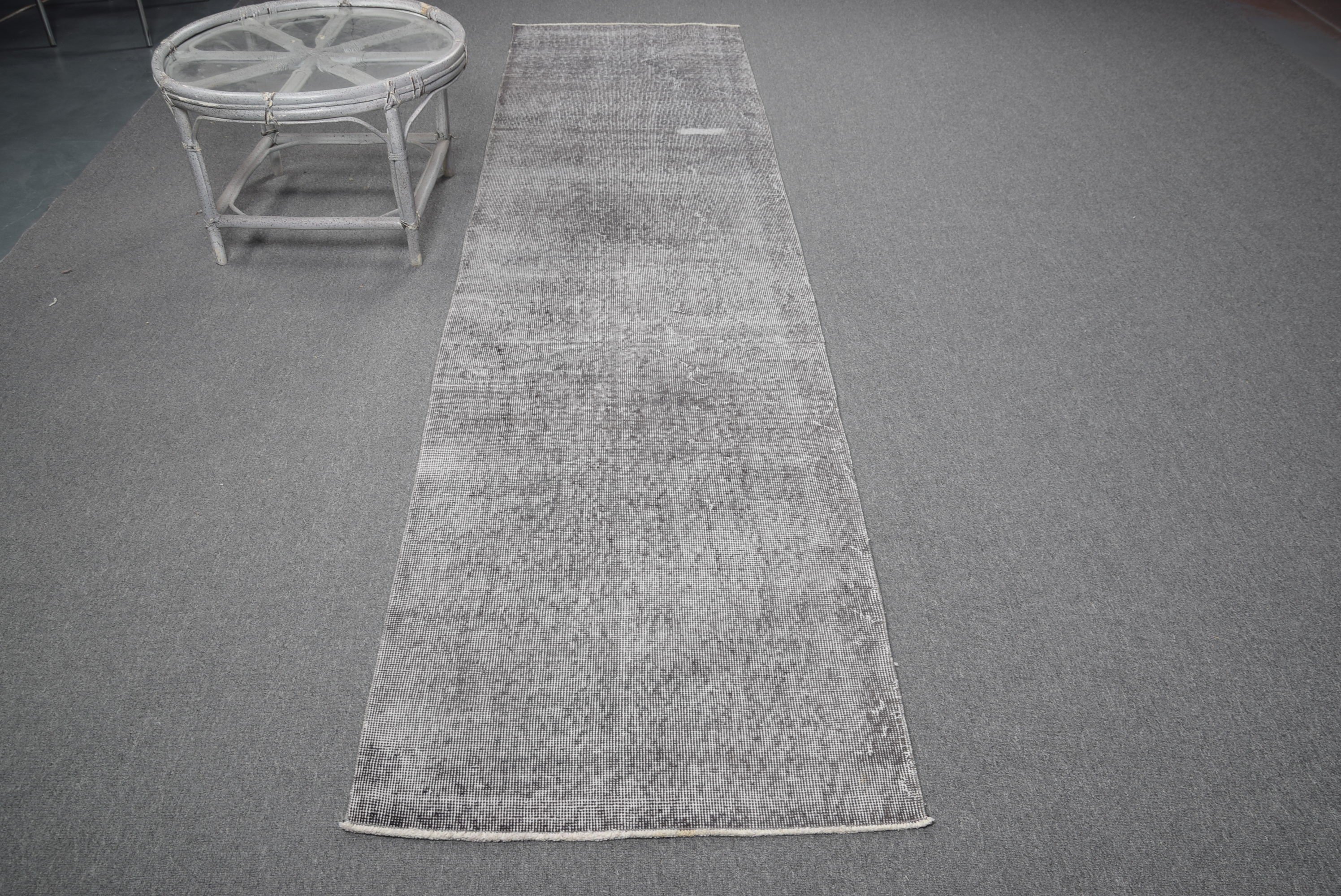 Nomadic Rug, Hallway Rug, Corridor Rugs, Floor Rugs, Turkish Rug, Home Decor Rug, Gray  2.6x10.1 ft Runner Rug, Vintage Rug