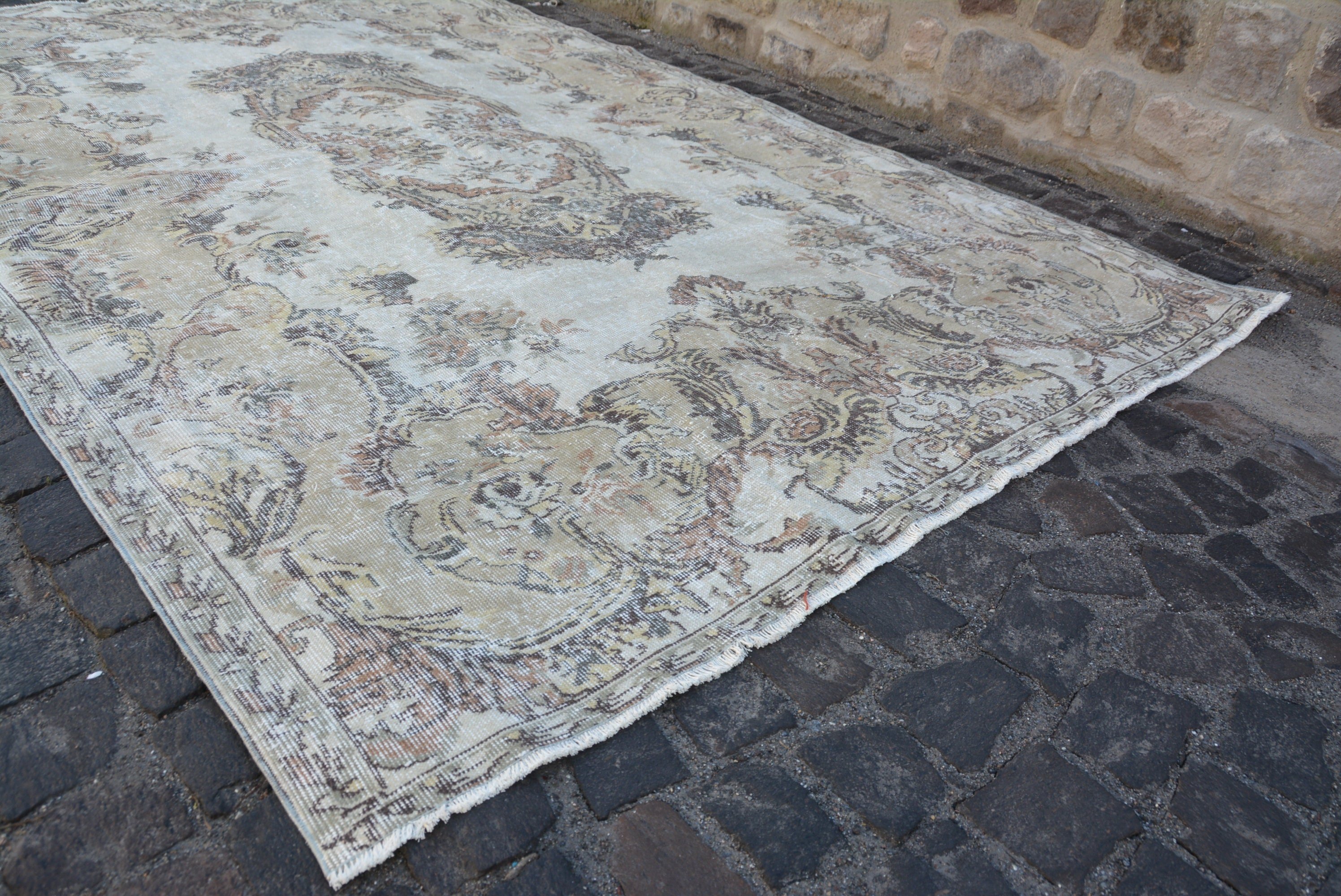 Living Room Rug, Oriental Rugs, Vintage Rug, Colorful Rug, 6.8x10.1 ft Large Rugs, Turkish Rug, Rugs for Living Room, Art Rugs, Bedroom Rug