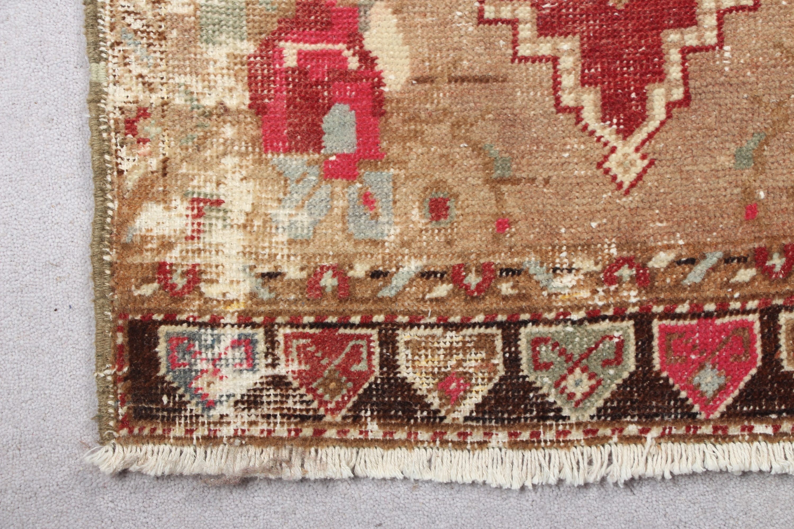 Moroccan Rug, Vintage Rug, Art Rug, Nursery Rug, Red Antique Rug, Oushak Rug, Entry Rug, Turkish Rugs, 1.9x3.5 ft Small Rugs, Rugs for Bath