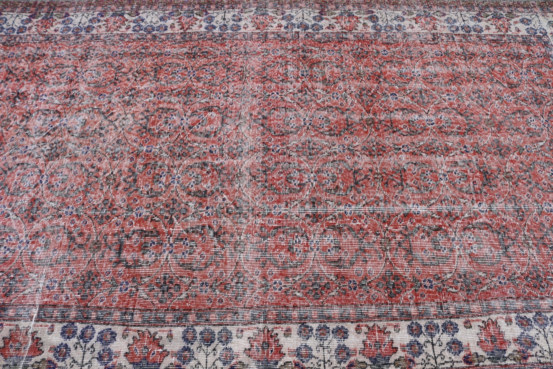 Kırmızı Yatak Odası Halıları, 5.2x9.2 ft Büyük Halı, Vintage Halı, Havalı Halılar, Yemek Odası Halısı, Salon Halıları, Yatak Odası Halısı, Salon Halısı, Türk Halısı