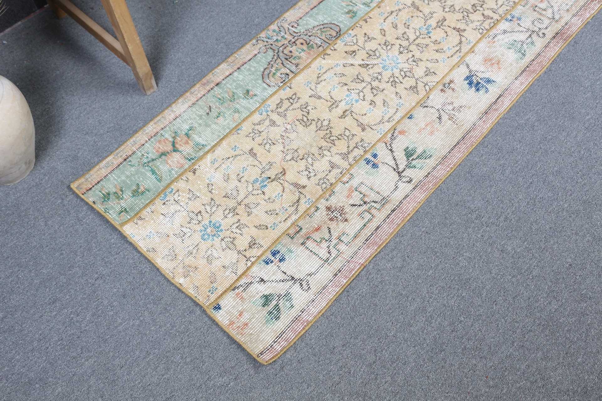 Bohemian Rug, Rugs for Kitchen, Yellow Kitchen Rug, Oriental Rug, Wool Rug, Turkish Rugs, Vintage Rugs, Corridor Rug, 2.2x5.9 ft Runner Rug