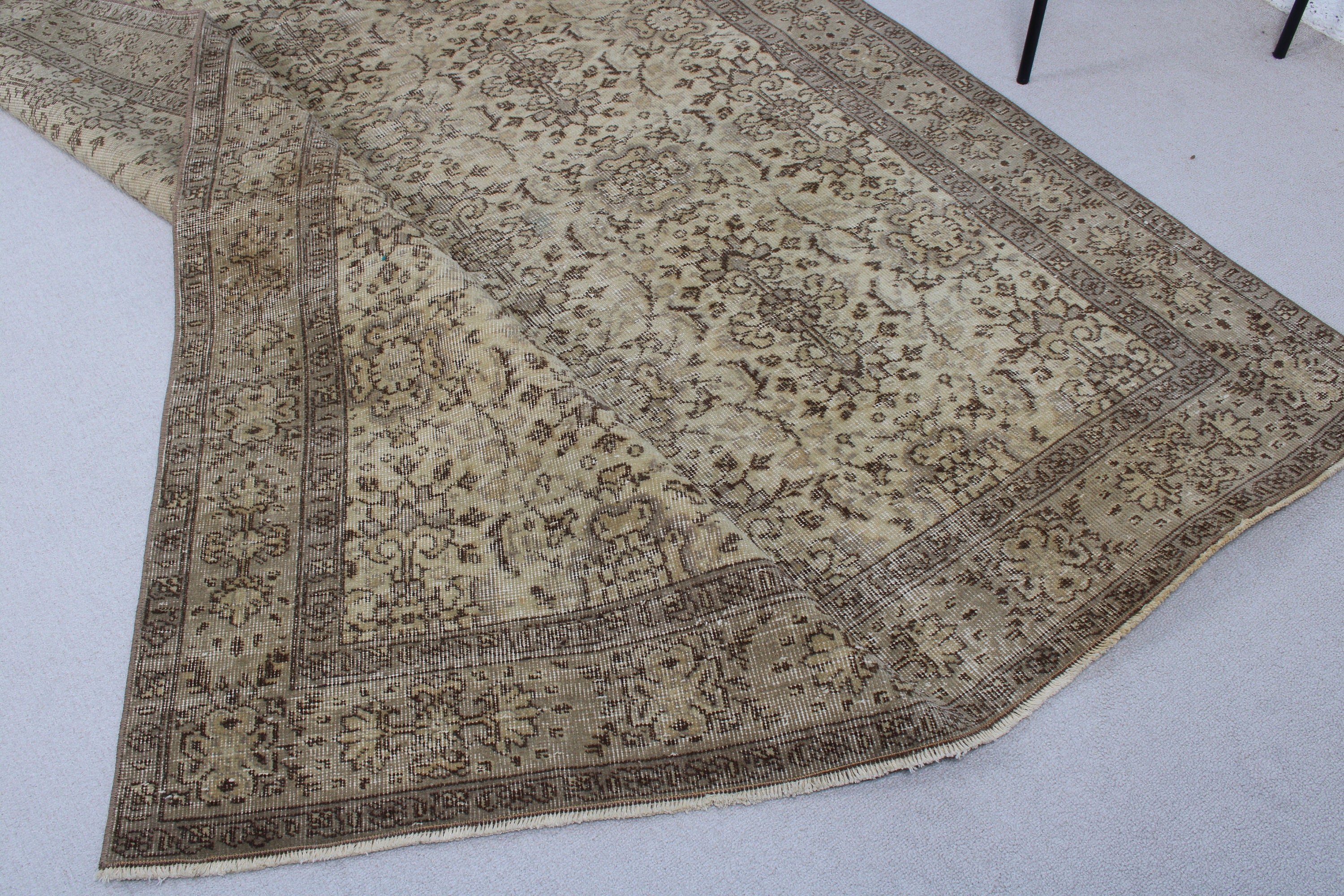 Yatak Odası Halısı, Bej Düz Dokuma Halı, Oturma Odası Halıları, Türk Halısı, Ev Dekor Halısı, 5.5x8.8 ft Büyük Halı, Vintage Halı, Oturma Odası Halısı