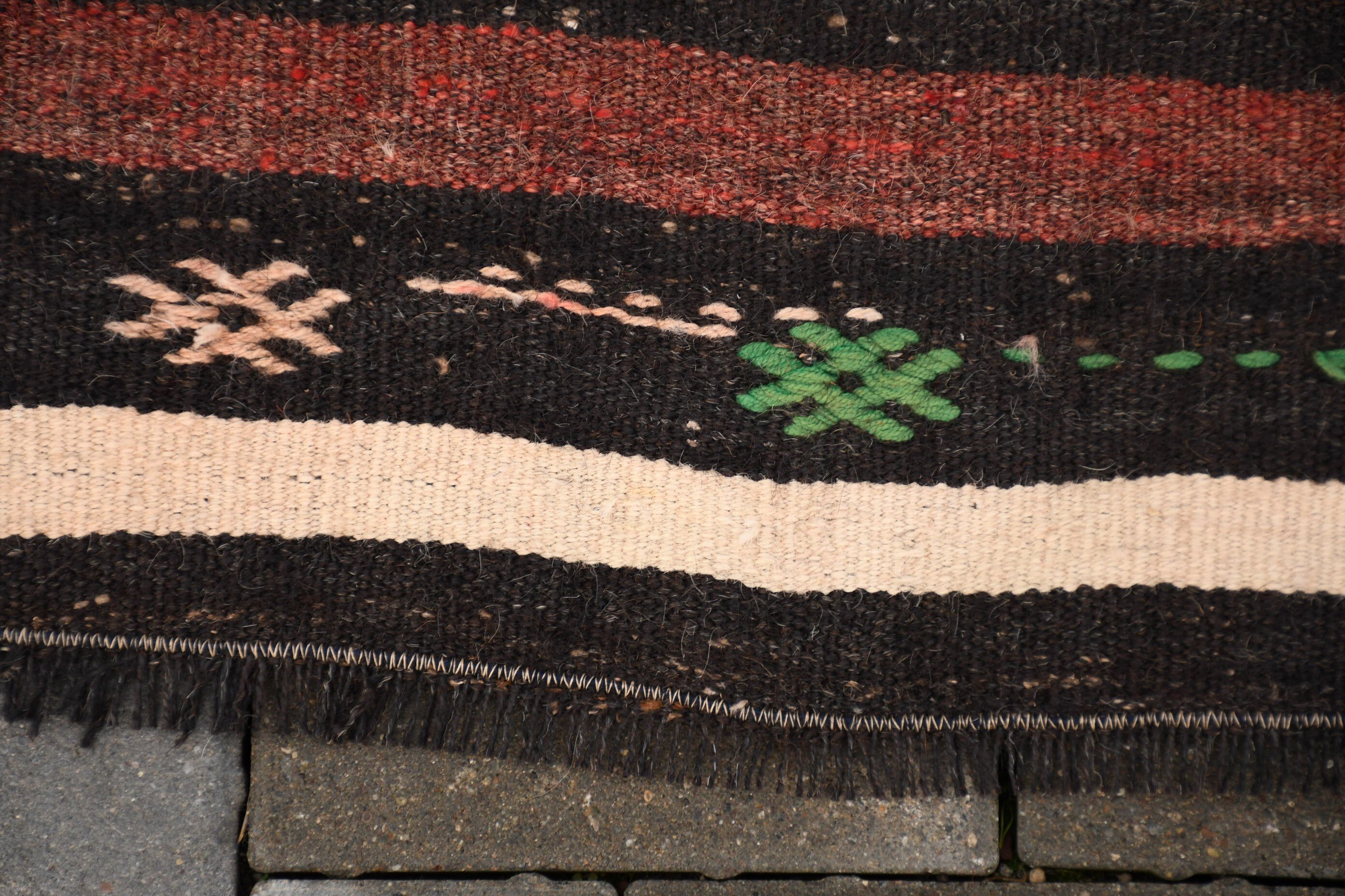 Koridor Halıları, Vintage Halılar, Eski Halı, Kilim, Türk Halıları, Kahverengi Oushak Halısı, Oushak Halısı, Koşucu Halıları, Havalı Halılar, 2,4x9,7 ft Runner Halıları