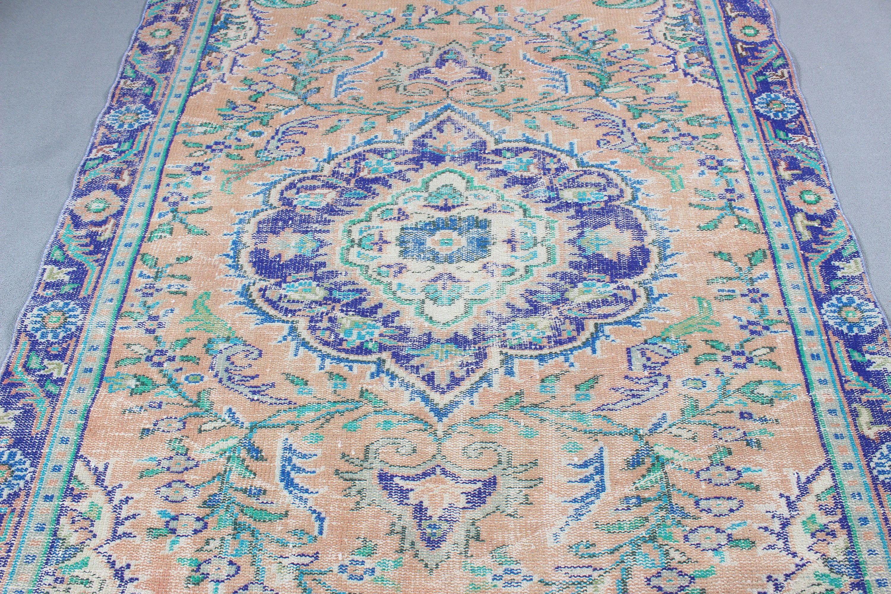 Büyük Vintage Halılar, Büyük Boho Halısı, Yatak Odası Halıları, 5,5x9,1 ft Büyük Halı, El Dokuma Halıları, Vintage Halı, Türk Halısı, Turuncu Boho Halısı