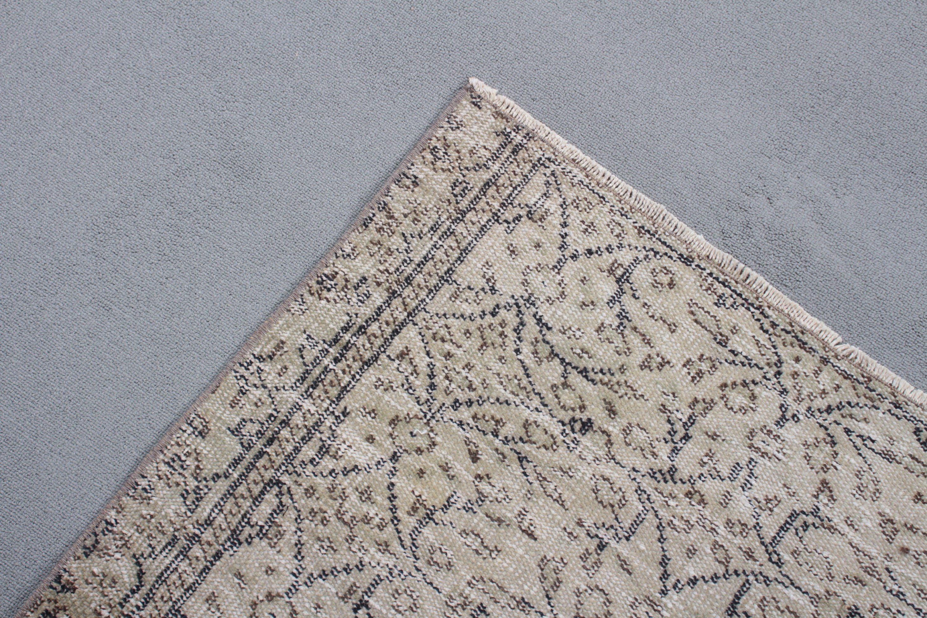 Wall Hanging Rug, Neutral Rugs, Vintage Rug, Kitchen Rug, Beige  2.6x5.5 ft Small Rugs, Modern Rugs, Turkish Rug, Boho Rugs