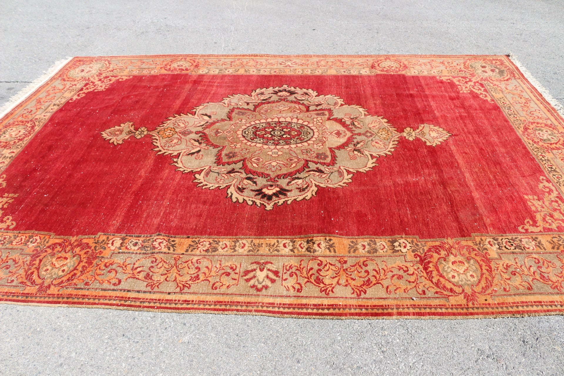 8.5x11.9 ft Oversize Rug, Turkish Rugs, Oriental Rugs, Vintage Rug, Ethnic Rugs, Salon Rug, Cool Rug, Dining Room Rugs, Red Bedroom Rug