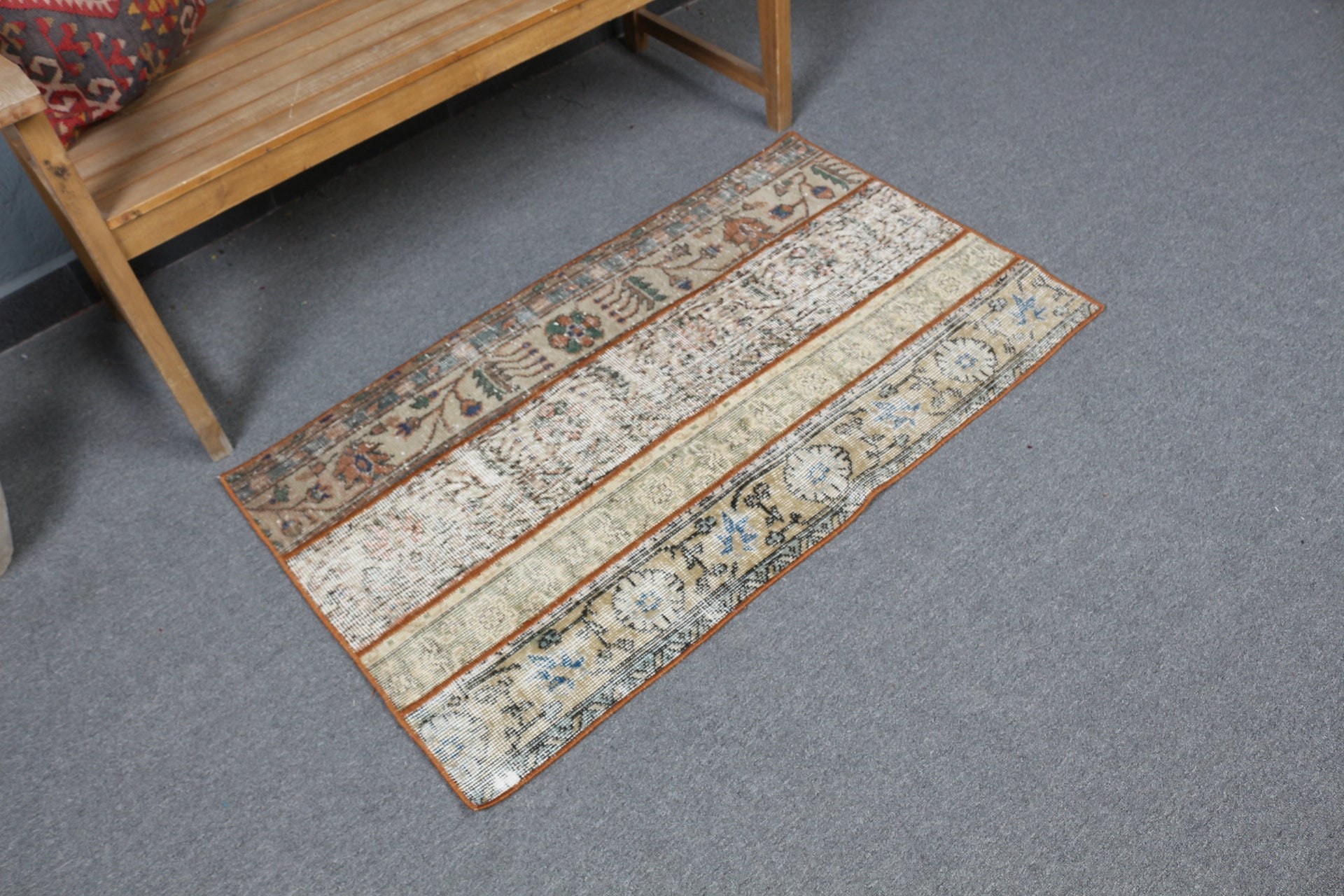 2.3x4 ft Small Rug, Turkish Rug, Bedroom Rug, Nursery Rug, Home Decor Rug, Vintage Rugs, Rugs for Entry, Beige Moroccan Rug, Kitchen Rug