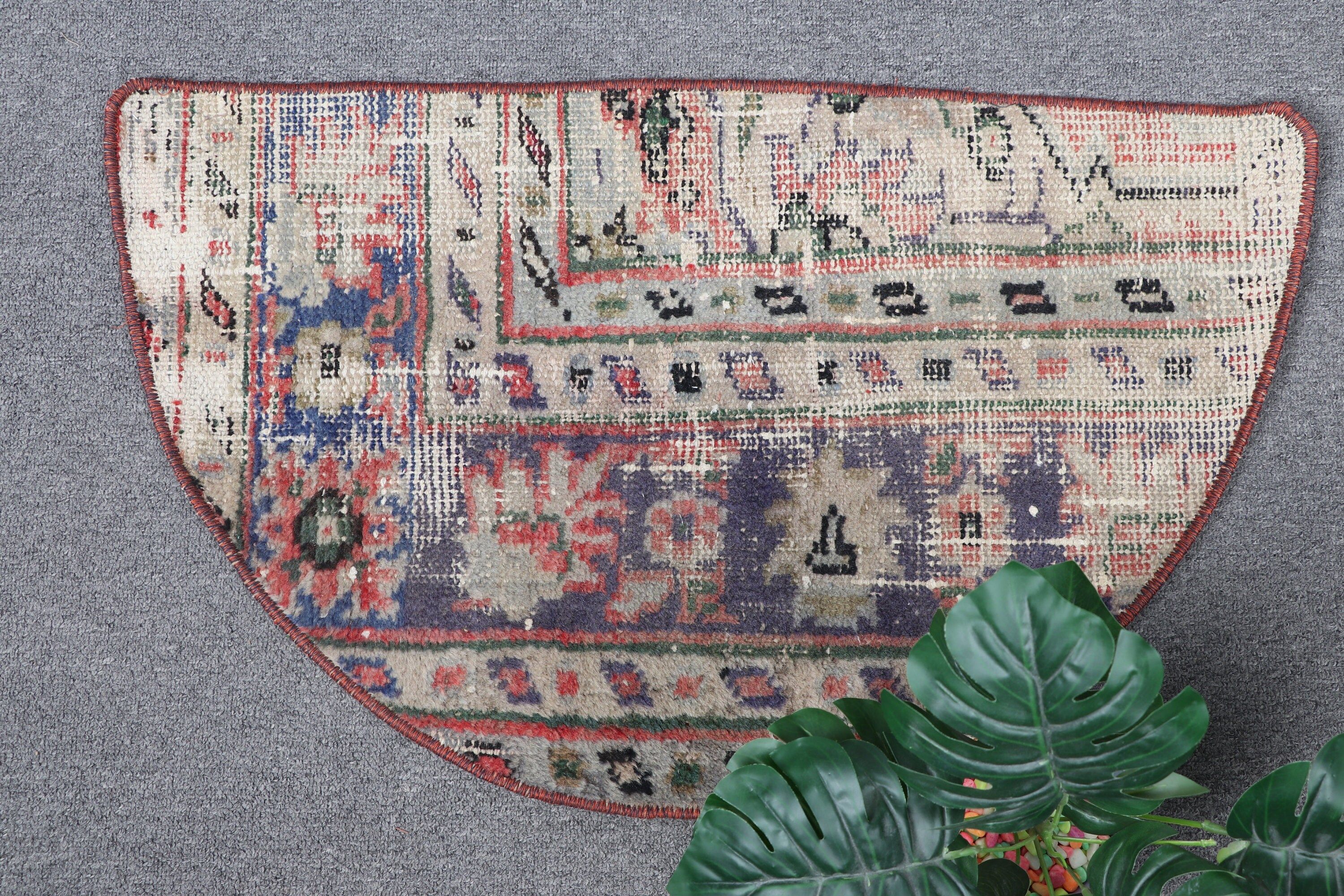 Turkish Rug, Bedroom Rug, Beige Moroccan Rug, Home Decor Rug, Rugs for Nursery, Door Mat Rug, 2.5x1.5 ft Small Rug, Vintage Rugs, Aztec Rug