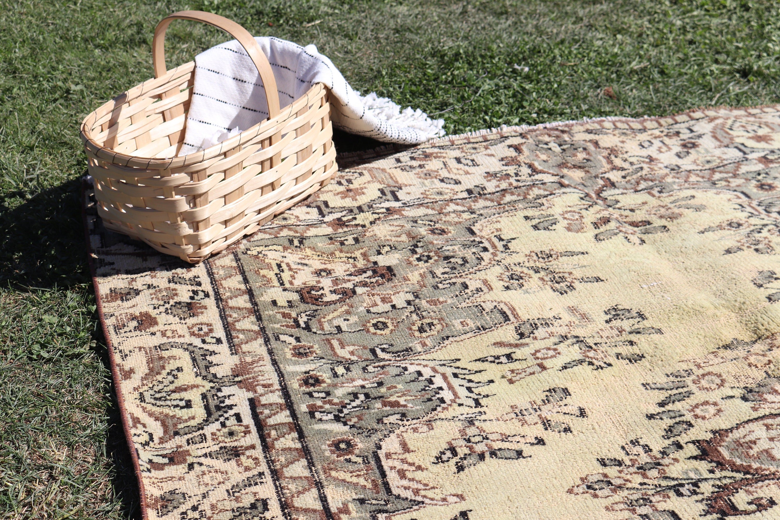 Rugs for Salon, 5.3x8.5 ft Large Rug, Bedroom Rugs, Green Kitchen Rug, Antique Rugs, Aztec Rug, Large Oushak Rug, Turkish Rug, Vintage Rugs