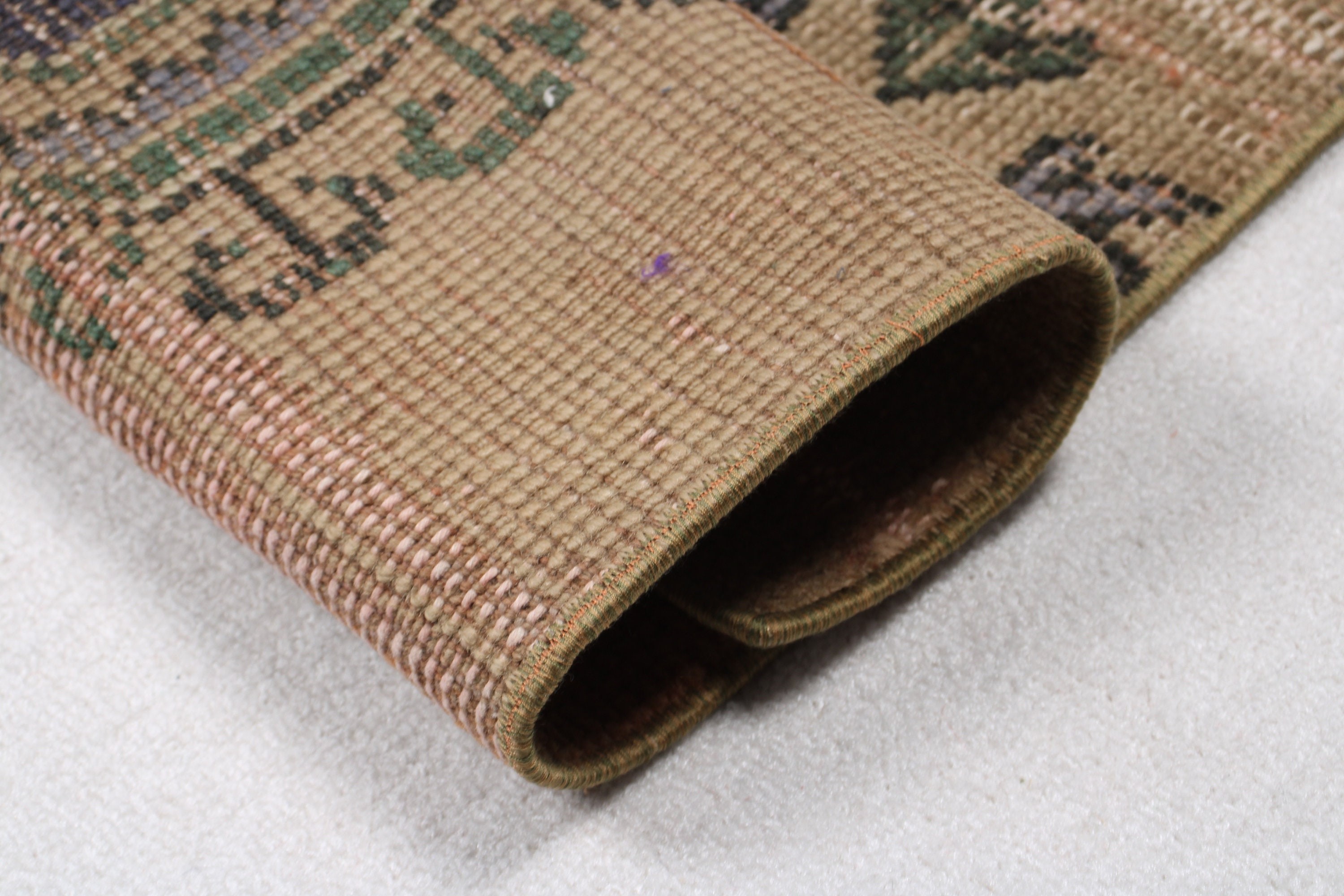 Araba Mat Halısı, 2.9x3.1 ft Küçük Halı, Mutfak Halısı, Sevimli Halılar, Ev Dekorasyonu Halısı, Turuncu Fas Halıları, Vintage Halı, Türk Halısı