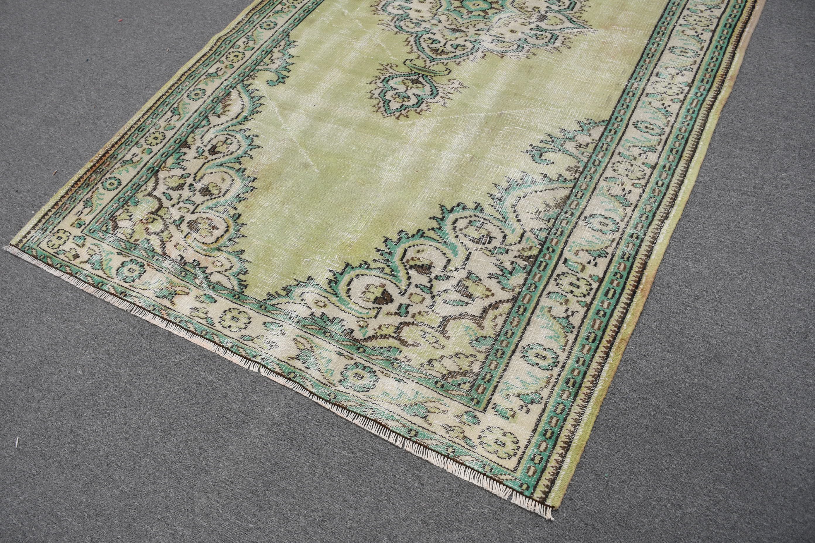 Rugs for Bedroom, 5.2x8.7 ft Large Rug, Green Antique Rug, Turkish Rugs, Salon Rugs, Vintage Rug, Wool Rugs, Cool Rug, Dining Room Rug