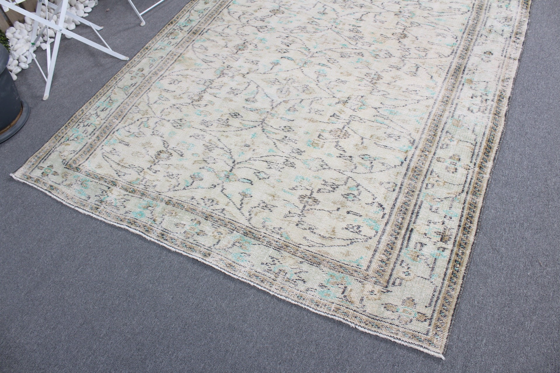 Vintage Rugs, Beige Cool Rugs, Antique Rug, Anatolian Rugs, 5.5x8.2 ft Large Rug, Living Room Rug, Turkish Rug, Bedroom Rug, Decorative Rug