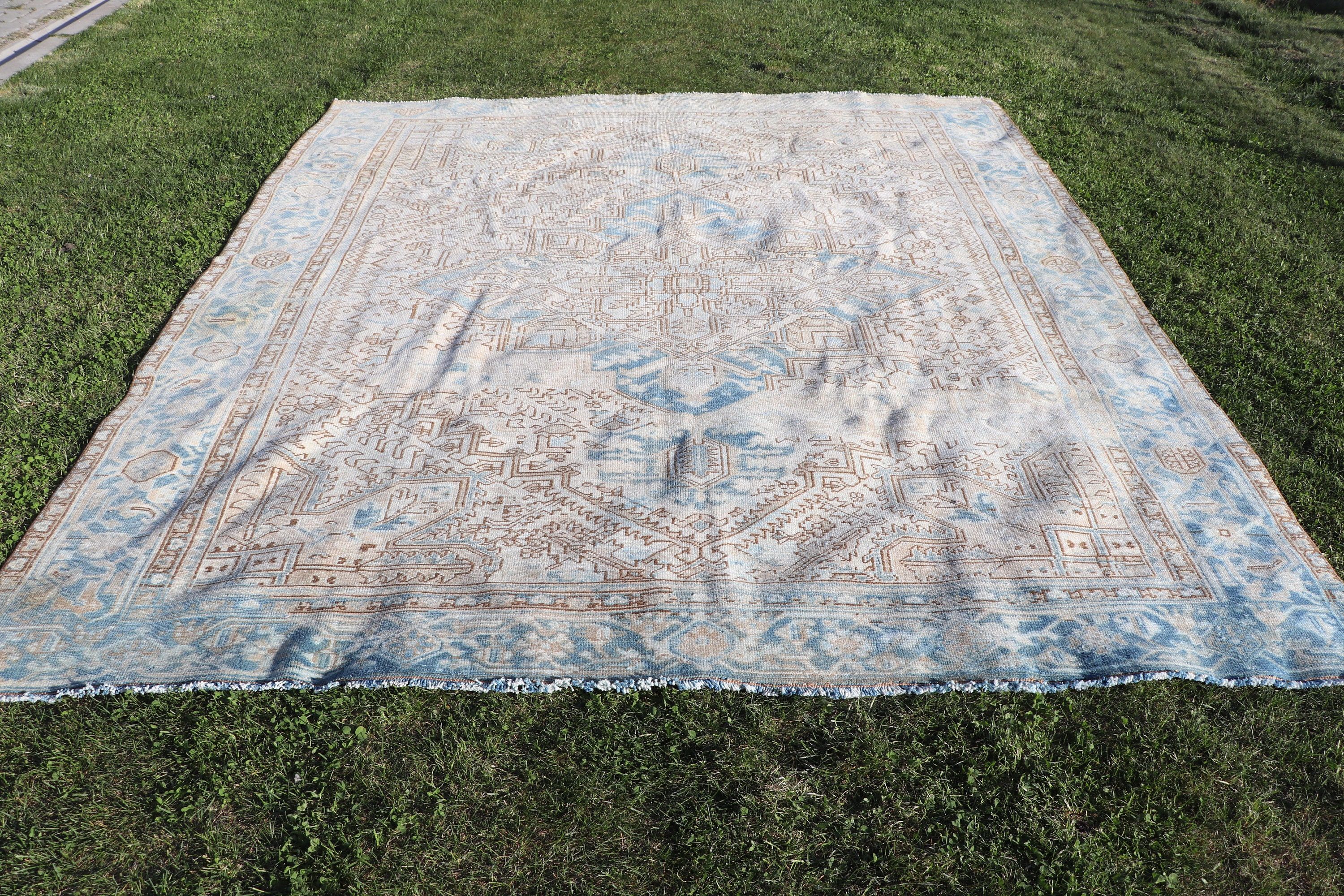 Salon Halısı, Oturma Odası Halıları, Kahverengi Boho Halısı, 8x9.8 ft Büyük Boy Halılar, Modern Halı, Açıklama Halısı, Vintage Halılar, Türk Halısı, Anadolu Halıları