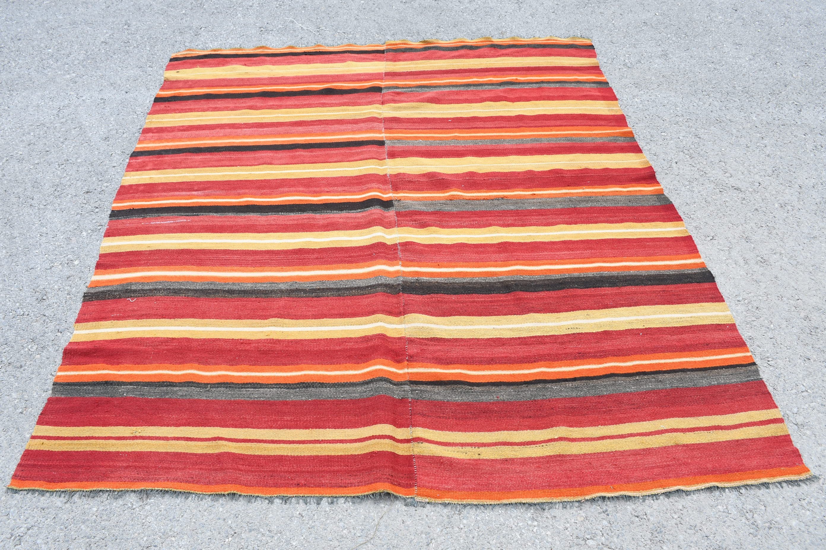 Antik Kilim, 172x195 cm Oturma odası Kilim, Kırmızı Yatak odası Kilim, Oturma Odası Kilim, Türk Kilim, Yemek odası Kilim, Ev Kilim